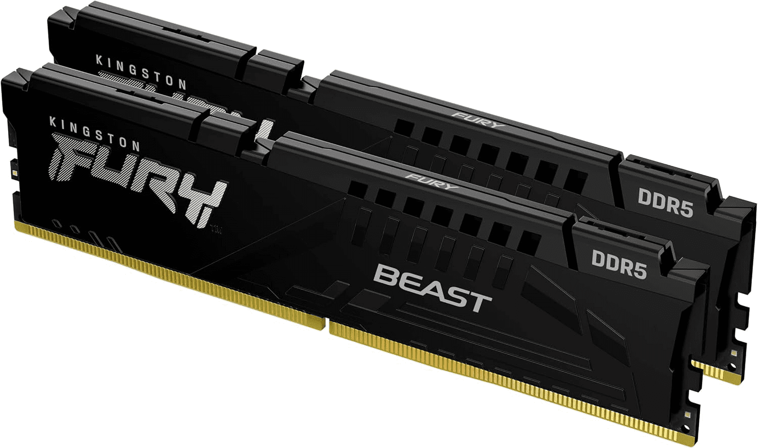 Kingston FURY Beast Black 16GB (2x8GB) DDR5 Memory, 6000MT/s DIMM (Kit of 2) CL36 EXPO Non-ECC Unbuffered 1RX16 36-38-38 1.35V 288-pin 16Gbit | KF560C36BBEK2-16 thumbnail 2