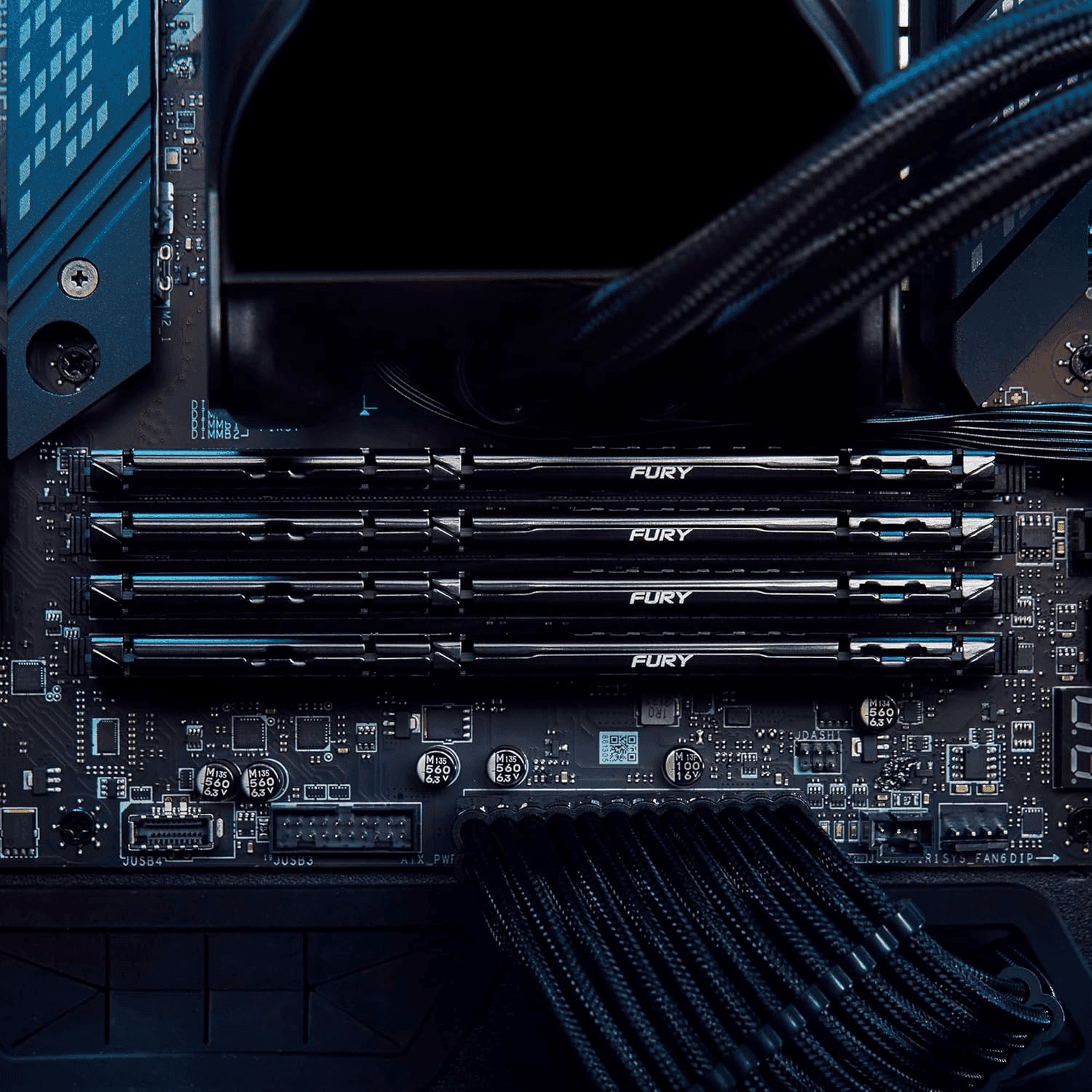 Kingston FURY Beast Black 16GB (2x8GB) DDR5 Memory, 6000MT/s DIMM (Kit of 2) CL36 EXPO Non-ECC Unbuffered 1RX16 36-38-38 1.35V 288-pin 16Gbit | KF560C36BBEK2-16 thumbnail 3