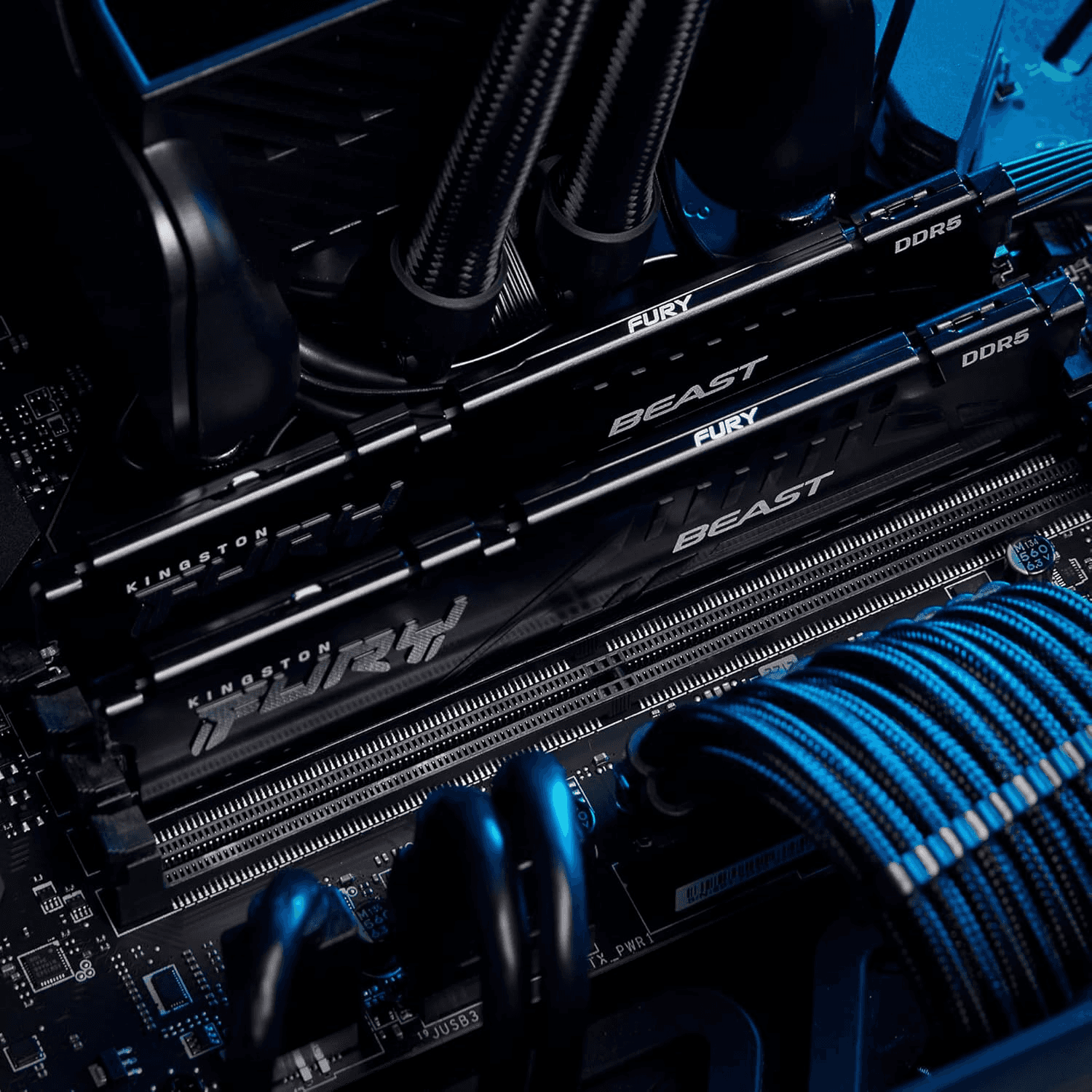 Kingston FURY Beast Black 16GB (2x8GB) DDR5 Memory, 6000MT/s DIMM (Kit of 2) CL36 EXPO Non-ECC Unbuffered 1RX16 36-38-38 1.35V 288-pin 16Gbit | KF560C36BBEK2-16 thumbnail 4