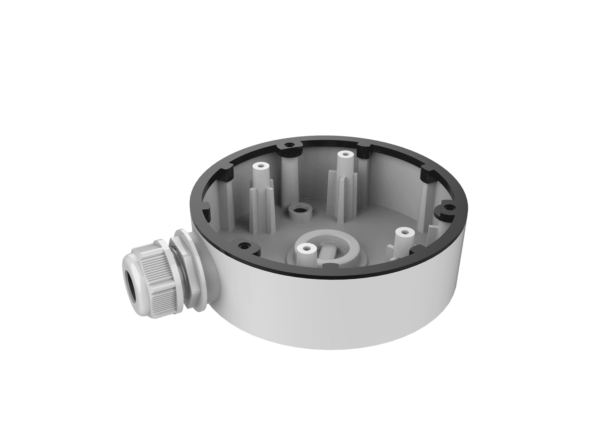 HIKVISION Hikvision DS-1280ZJ-DM46 Dome Camera Junction Box, Aluminum Alloy, Hikvision White, Ø120mm × 37.2mm - thumbnail 1