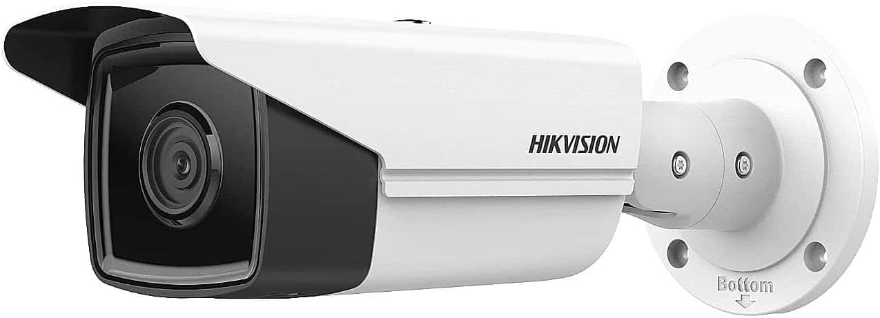 HIKVISION Hikvision 4 MP ip camera  AcuSense Fixed Bullet Network ip  Camera, 2.8mm Lens, H.265+ Compression,  Up to 6 channels, Built-in microSD, up to 512 GB, RJ45 Ethernet,  Line crossing detection, intrusion detection, White | DS-2CD2T43G2-4I - thumbnail 1