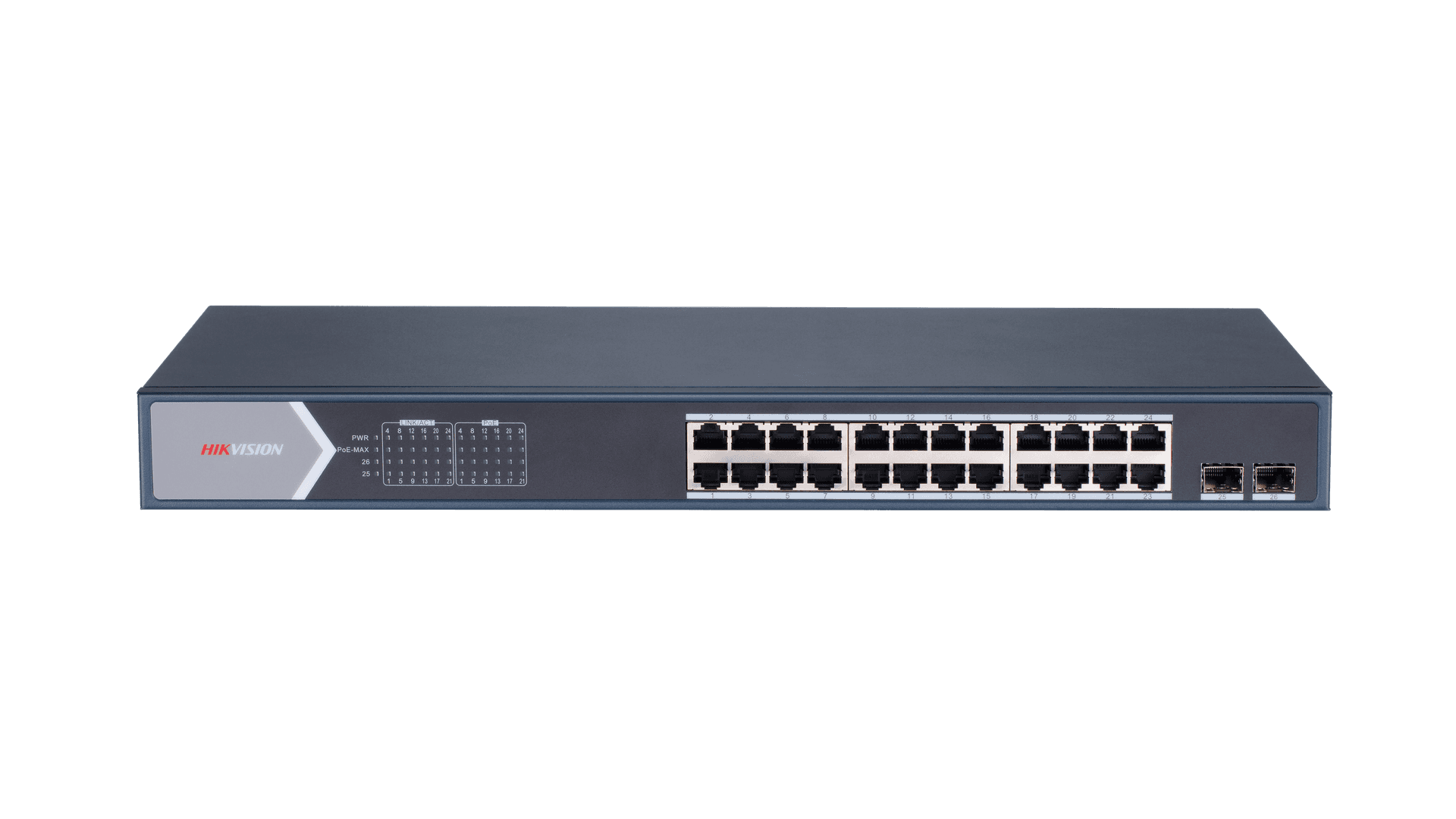 HIKVISION Hikvision DS-3E0526P-E/M 24 Port Gigabit Unmanaged PoE Switch, 24x Gigabit PoE port, 2x Gigabit SFP fiber optical port - thumbnail 8