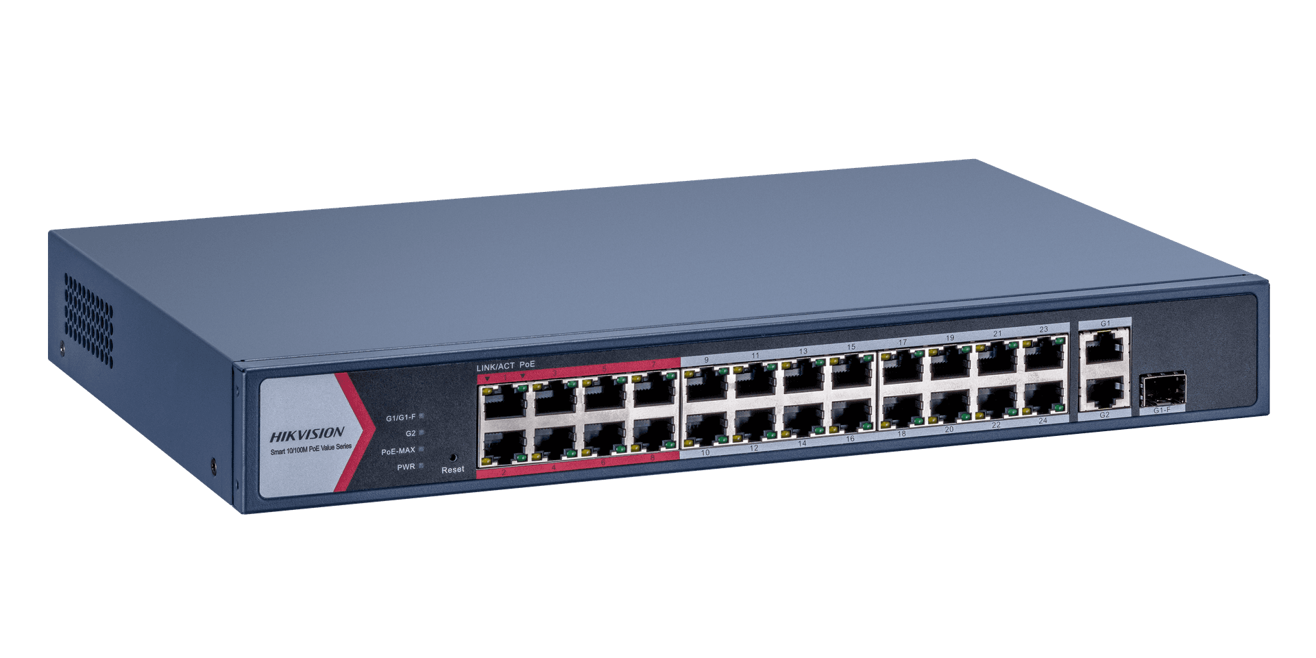 HIKVISION Hikvision DS-3E1326P-EI/M 24-Port Smart PoE Switch, 230W Budget, 300m Long Range PoE, Gigabit Uplinks, PoE Watchdog & VLAN Support - thumbnail 1