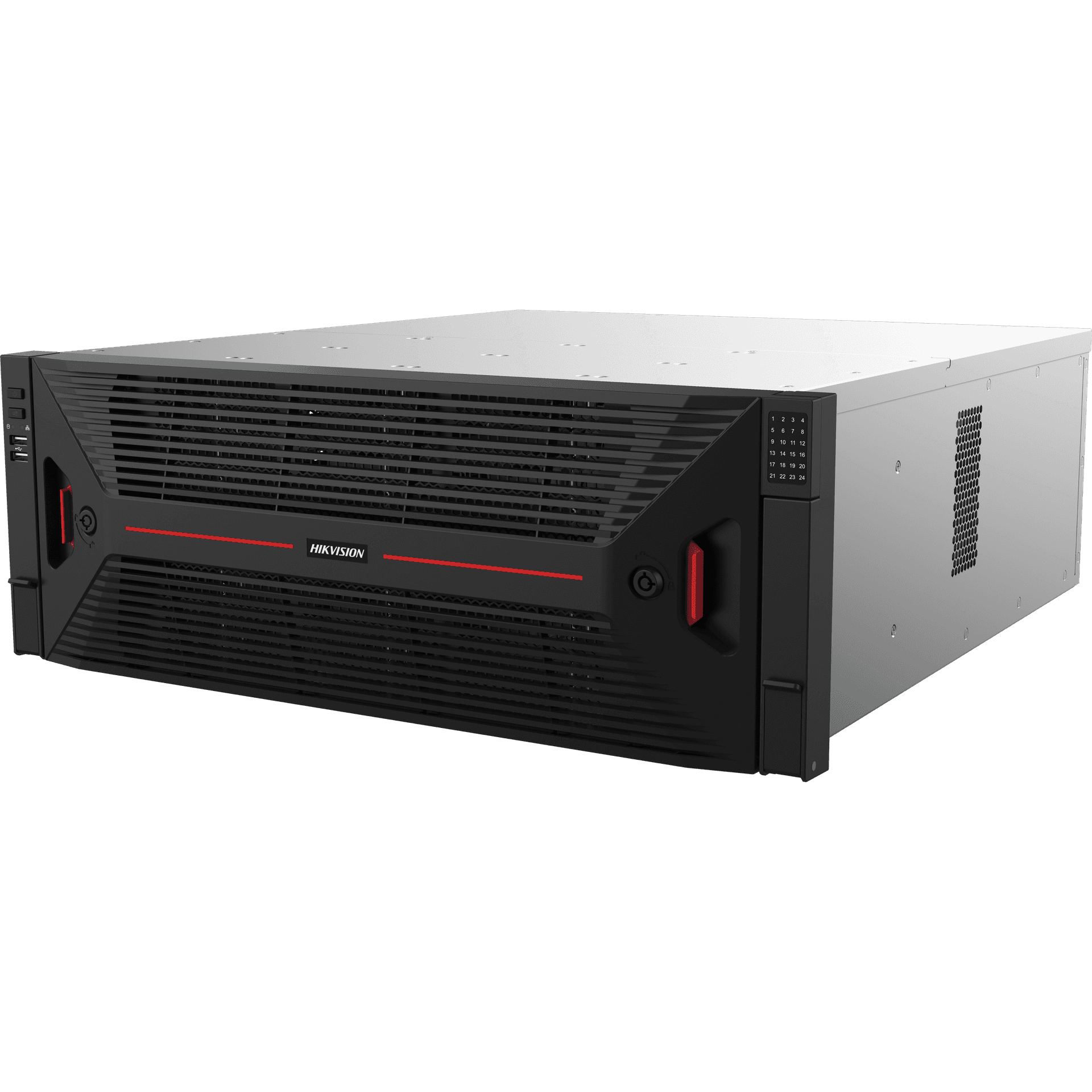 HIKVISION Hikvision DS-96128NI-H24R 128-Channel 4U 8K Super NVR, 1Gbps Bandwidth, 48-Ch 1080p Decoding, RAID 0/1/5/6/10 & N+1, ANPR & People Counting Support - thumbnail 1
