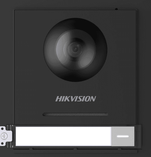 Hikvision DS-KD8003-IME1 KD8 Series Pro Modular Door Station With Brackets, 2MP HD Colorful Camera, Fish eye, IR Supplement, 1 Call physical Button, 2 lock relays, 4-ch alarm input, IP65, 12 VDC or standard PoE, thumbnail 1
