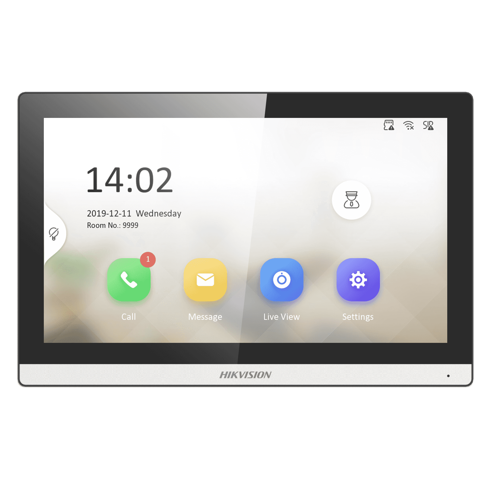 HIKVISION Hikvision DS-KH6350-WTE1 KH6 Series IP Indoor Station, 7-inch 1024x600 Touchscreen, Wi-Fi & PoE, Hik-Connect Mobile Control - thumbnail 1