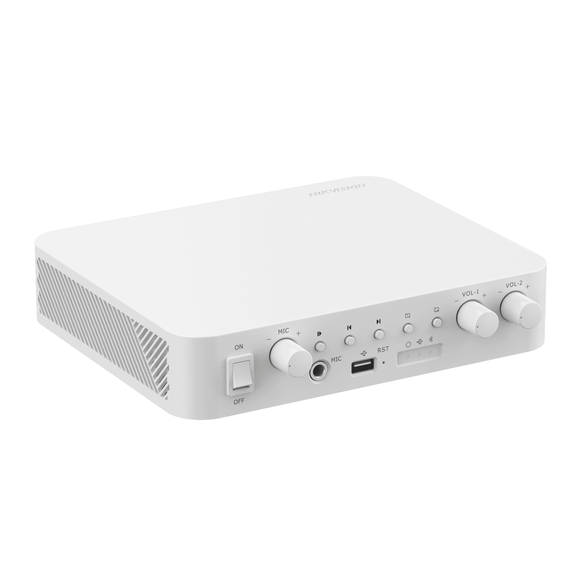 Hikvision DS-QAE1A80G1-VB 80W 2-Zone Network Amplifier, USB/Bluetooth/MIC/RCA - thumbnail 2
