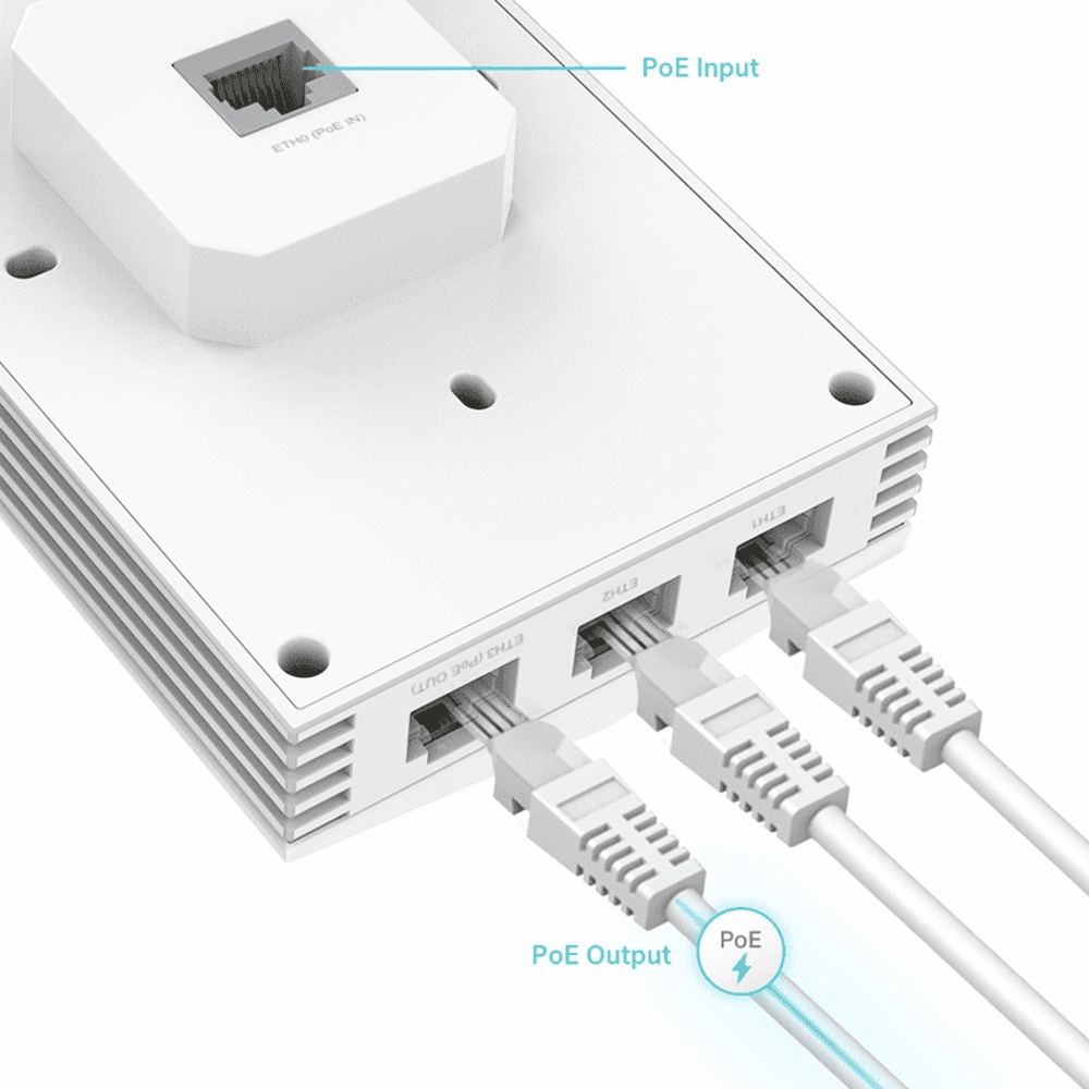 tp-link EAP655-Wall AX3000 Wall Plate WiFi 6 Access Point, Omada SDN thumbnail 2