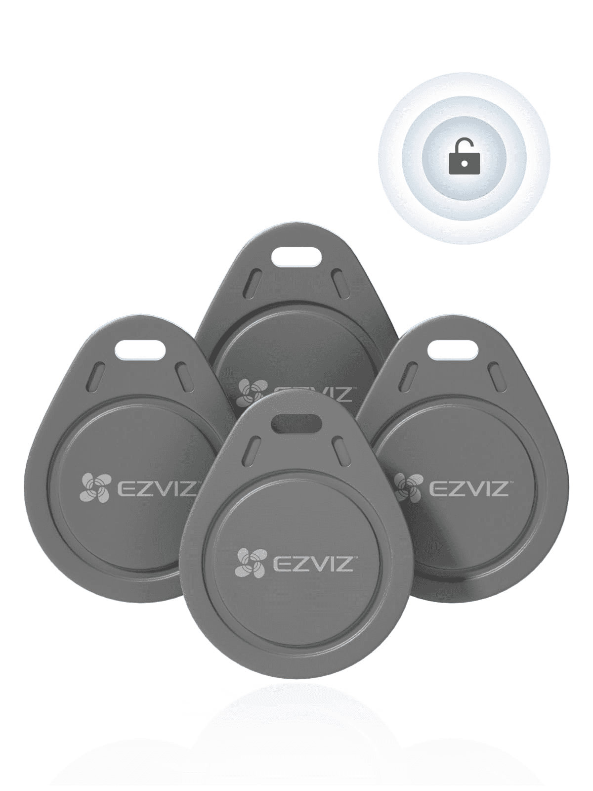 EZVIZ EZVIZ 4-Pack Proximity Card RFID  (Key Tags), Anti-Copying, For EZVIZ Smart Locks & Doorphones | CS-DL-IC-CPU-R200 - thumbnail 1