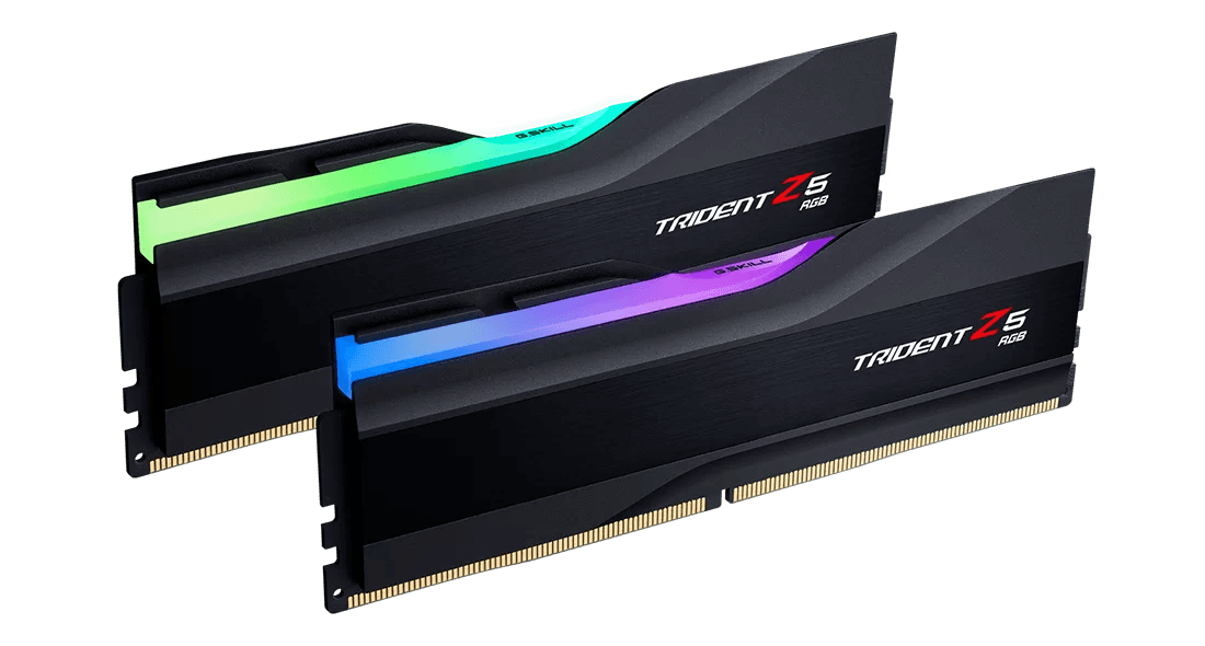 Asus G Skill Trident Z5 RGB 64GB (2x32GB) Intel XMP DDR5 Memory Kit (RAM) 6400MTS, CL32-39-39-102 1.40V  | F5-6400J3239G32GX2-TZ5RK - thumbnail 2