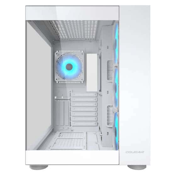 Cougar FV150 RGB Mid Tower ATX Computer Case, 4x Pre-installed Fans, Supports Motherboard Upto Max. ATX, Cooler Upto 360mm, GPU Upto 400mm, White | 385KA10.0002 thumbnail 3