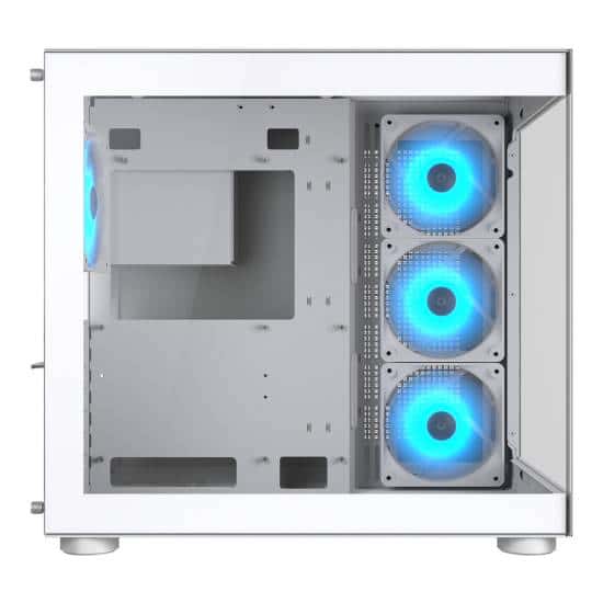 Cougar FV150 RGB Mid Tower ATX Computer Case, 4x Pre-installed Fans, Supports Motherboard Upto Max. ATX, Cooler Upto 360mm, GPU Upto 400mm, White | 385KA10.0002 thumbnail 7