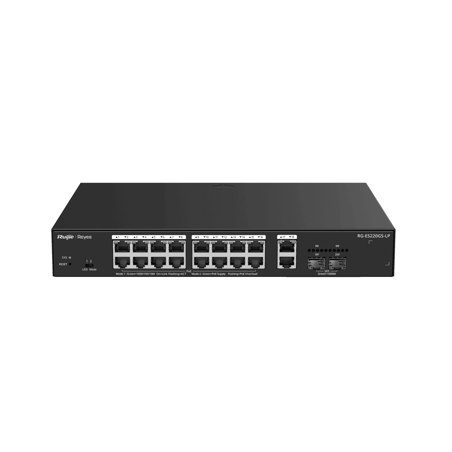 Ruijie RG-ES220GS-LP, 20-Port Gigabit Smart Cloud Managed PoE Switch thumbnail 1