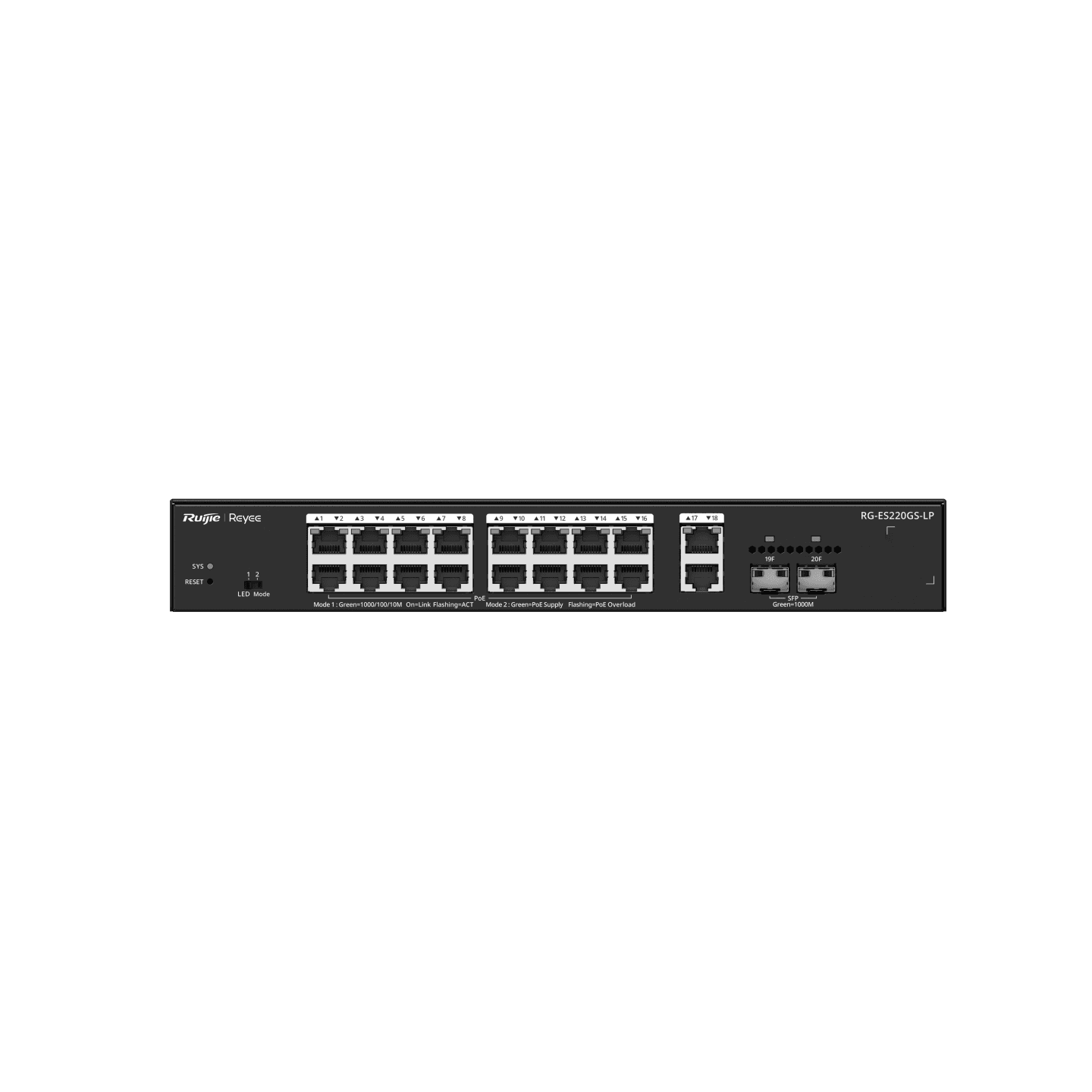Ruijie Ruijie RG-ES220GS-LP, 20-Port Gigabit Smart Cloud Managed PoE Switch - thumbnail 6