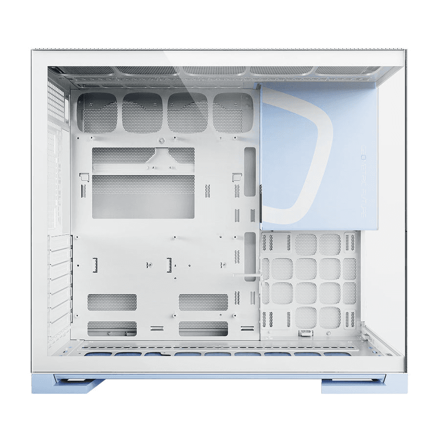GEOMETRIC FUTURE Geometric Future Model 5 White & Blue ATX Tower Case, 5x Preinstalled Fans, Supports 420mm Radiator, E-ATX Motherboard, 20Gbps Type-C |  GEO-M5F-WB - thumbnail 2