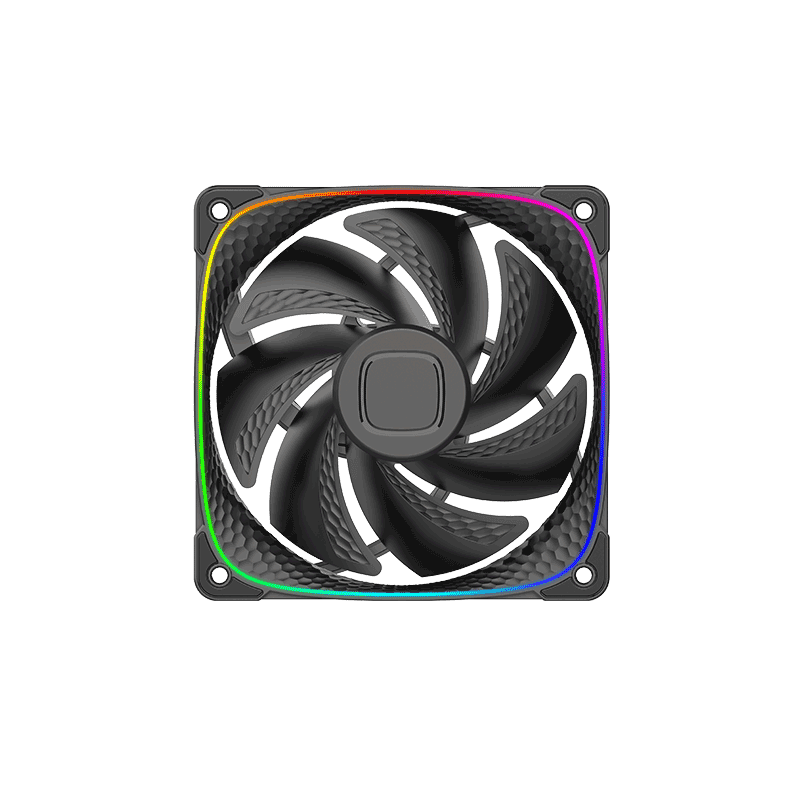 GEOMETRIC FUTURE Geometric Future Squama 2503 120mm Black Case Fan 3-Pack, 2000 RPM, 69.11 CFM, 2.92 mm H₂O, 4-PIN PWM | GEO-S2503B-I4T - thumbnail 1