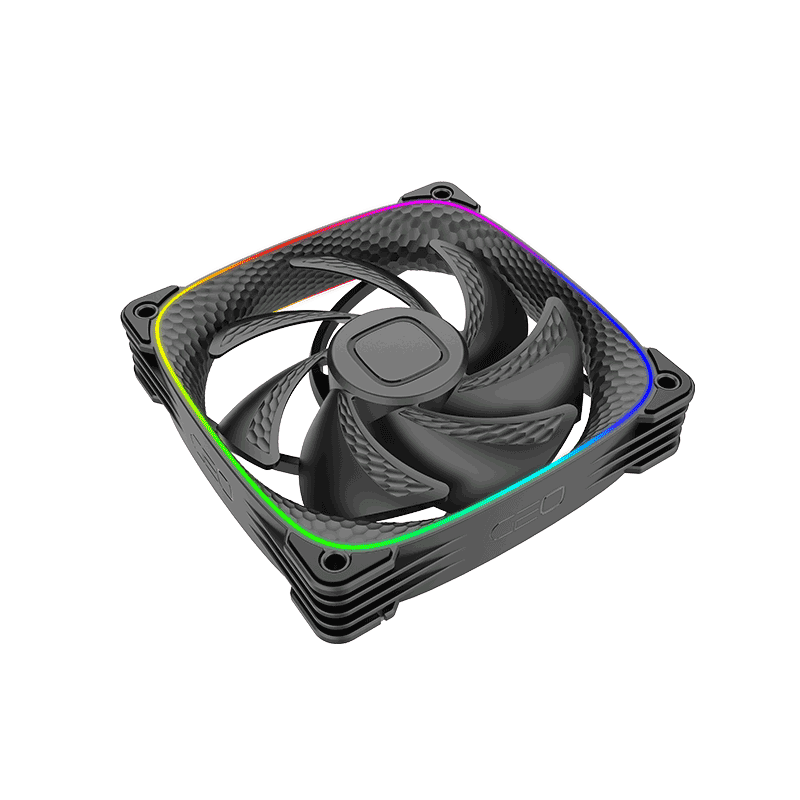 GEOMETRIC FUTURE Geometric Future Squama 2503 120mm Black Case Fan 3-Pack, 2000 RPM, 69.11 CFM, 2.92 mm H₂O, 4-PIN PWM | GEO-S2503B-I4T - thumbnail 3