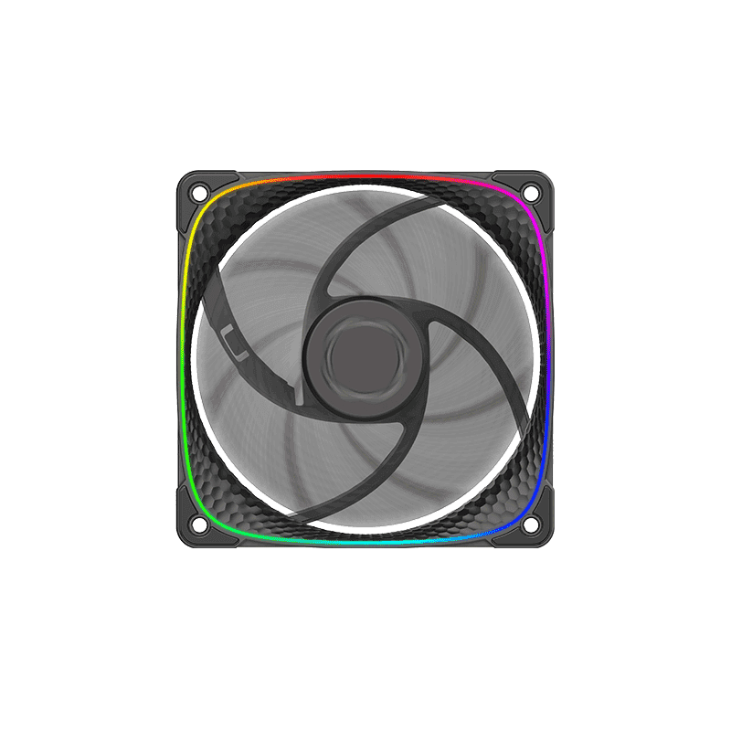 GEOMETRIC FUTURE Geometric Future Squama 2503 120mm Black Case Fan 3-Pack, 2000 RPM, 69.11 CFM, 2.92 mm H₂O, 4-PIN PWM | GEO-S2503B-I4T - thumbnail 4