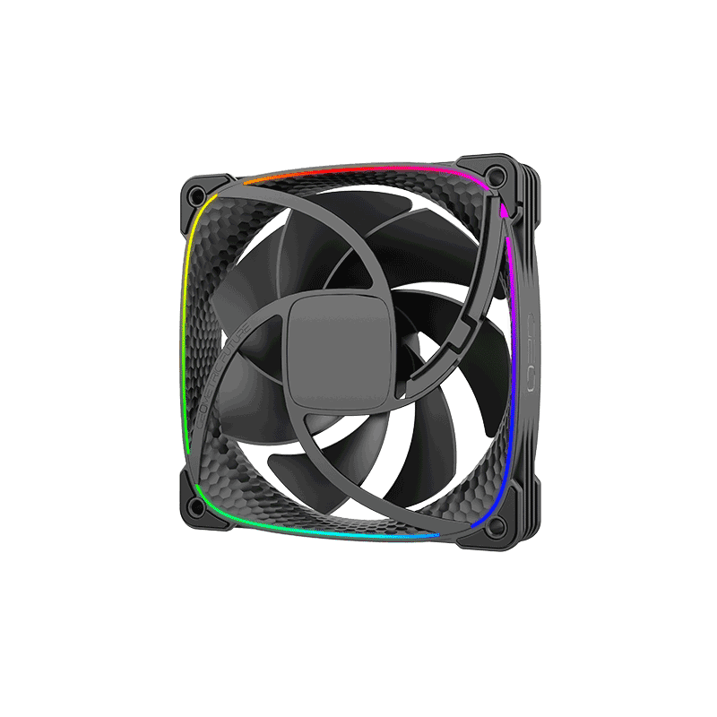 GEOMETRIC FUTURE Geometric Future Squama 2503 120mm Black Case Fan 3-Pack, 2000 RPM, 69.11 CFM, 2.92 mm H₂O, 4-PIN PWM | GEO-S2503B-I4T - thumbnail 5