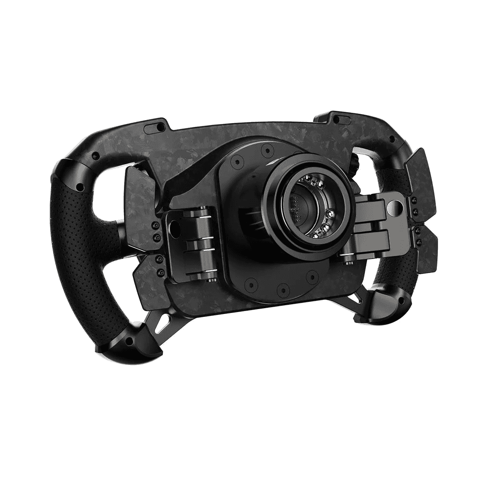 MOZA MOZA RS056 GS V2P GT Wheel, 300mm Forged Carbon Fiber, Perforated Microfiber Leather, Dual-Clutch Hall Sensor Paddles - thumbnail 4