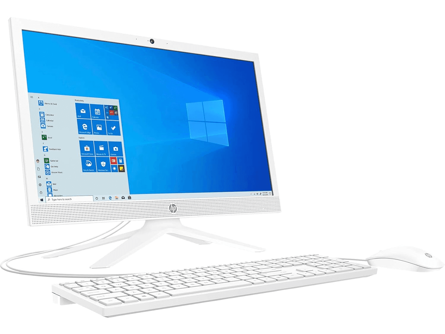 Hp HP All-in-One 21-b0038nh Desktop PC, Intel Core i3-1005G1, 4GB RAM, 1TB HDD, 20.7″ HD Display, Webcam, DOS, White – 2T0P8EA#BH5 - thumbnail 2