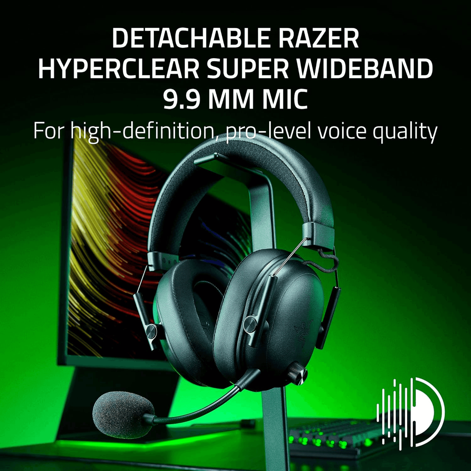 RAZER Razer BlackShark V3 Wireless Esports Headset, 50mm Drivers, Super Wideband Mic, 2.4 GHz, Bluetooth, USB  Works with Mac, PS5, Nintendo Switch, Smartphone | RZ04-05410100-R3M1 - thumbnail 4