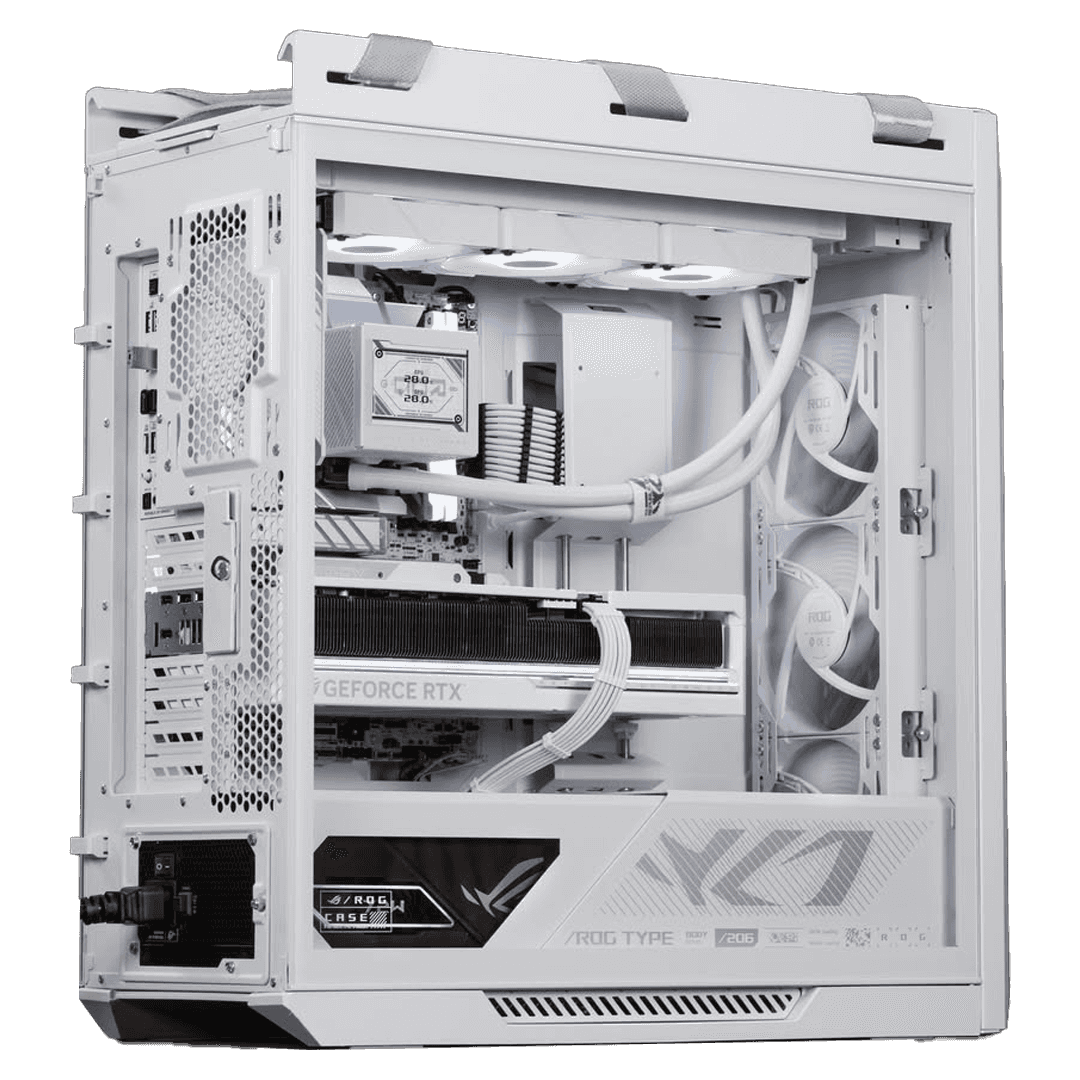 Asus Ultimate ROG Gaming PC (White Edition) Powered By ASUS, Ryzen 7 9800X3D, ASUS ROG RTX 5090 32GB White OC, 64GB DDR5, 2TB Gen 5, 1200W Platinum - thumbnail 3
