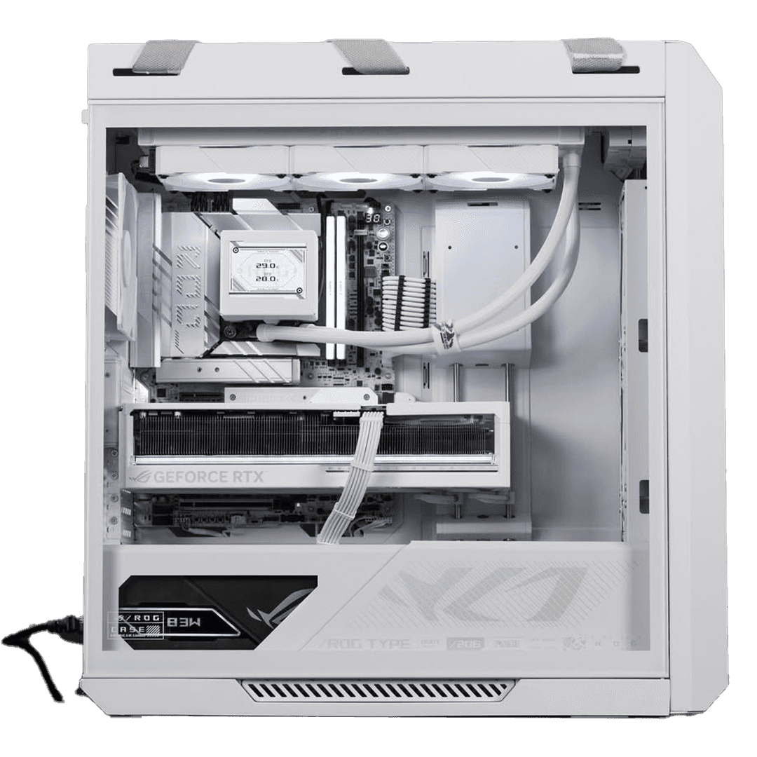 Asus Ultimate ROG Gaming PC (White Edition) Powered By ASUS, Ryzen 7 9800X3D, ASUS ROG RTX 5090 32GB White OC, 64GB DDR5, 2TB Gen 5, 1200W Platinum - thumbnail 2