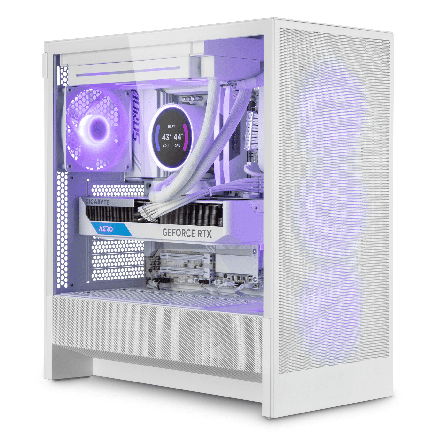 White Gaming PC: Ryzen 7 9800X3D, RTX 5070 Ti 16GB, 32GB DDR5, 1TB Gen5 SSD, LCD AIO, 850W thumbnail 1