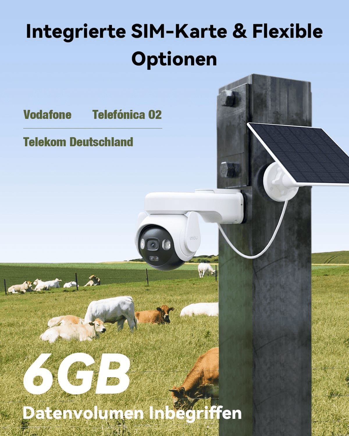 IMOU IMOU IPC-B7ED-5M0TEA-EU/FS  AOV PT 5MP Solar 4G + Wi-Fi Security Camera, 3K UHD, Always-On Video (AOV), 365-Day Recording,10000mAh Battery, AI Human Detection, Solar Panel - thumbnail 4