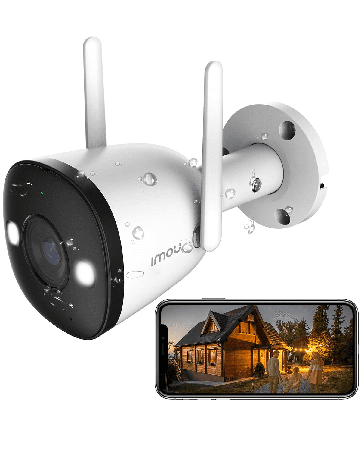 IMOU IMOU IPC-K3DP-3H0WF Bullet 2E 3MP Outdoor Security Camera, Smart Full-Color Night Vision, IP67 Weatherproof, AI Human Detection, Wi-Fi 6 - thumbnail 1