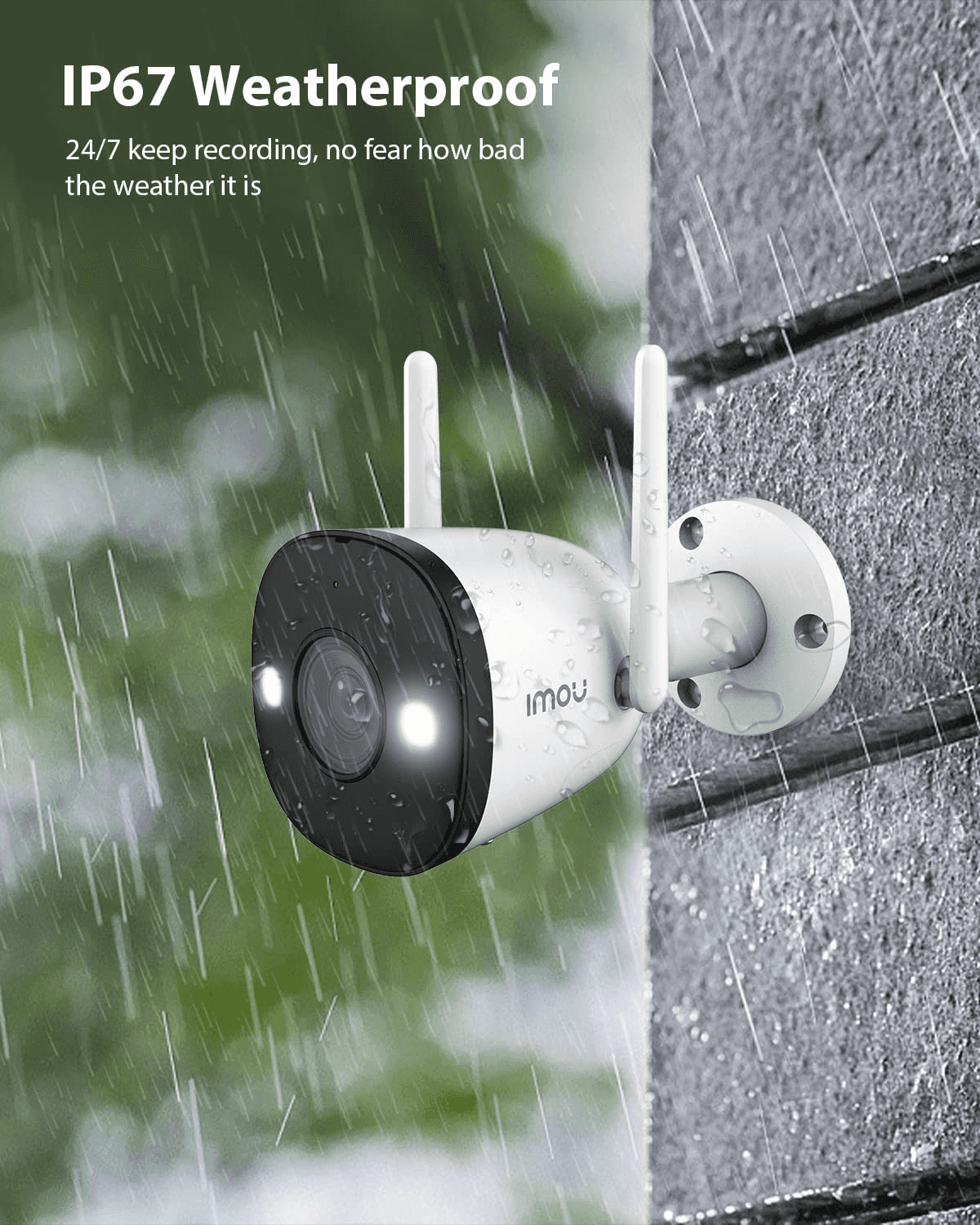 IMOU IMOU IPC-K3DP-3H0WF Bullet 2E 3MP Outdoor Security Camera, Smart Full-Color Night Vision, IP67 Weatherproof, AI Human Detection, Wi-Fi 6 - thumbnail 4