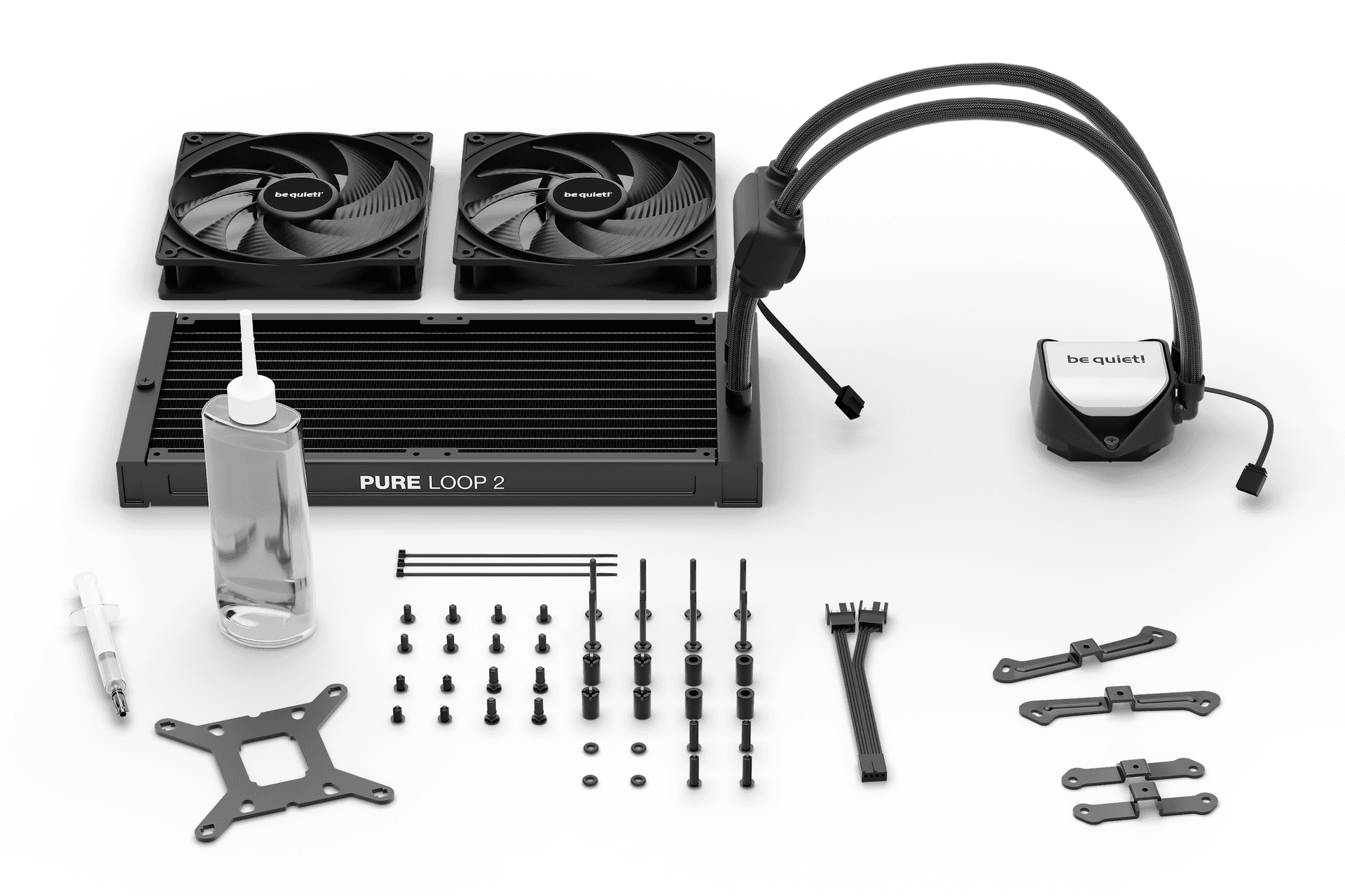 Be quiet! be quiet! Pure Loop 2 280mm AIO Liquid CPU Cooler, Dual Pure Wings Fans, ARGB Block, Doubly Decoupled PWM Pump, Refillable Design | BW018 - thumbnail 5