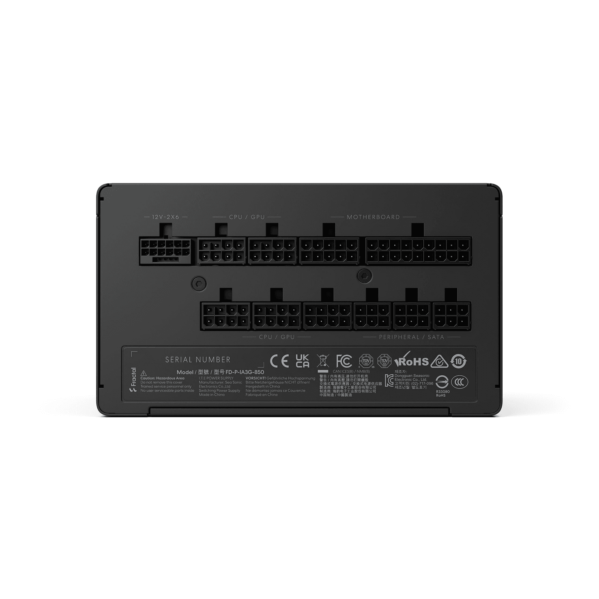 Fractal Design Fractal Design Ion 3 Gold 850W Black Power Supply, ATX 3.1 & PCIe 5.1 Ready, 80 PLUS Gold Certified, Fully Modular, UltraFlex Cables | FD-P-IA3G-850 - thumbnail 4