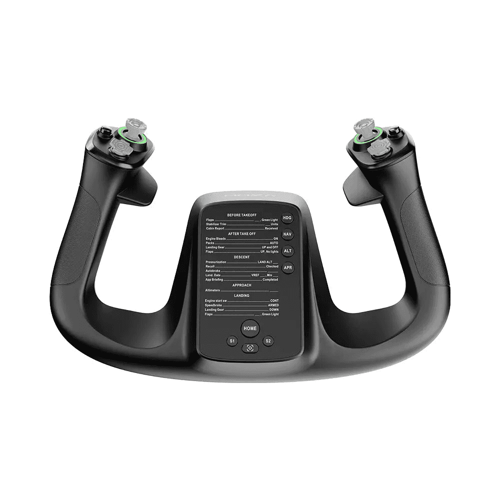 MOZA MOZA AS012 MFY Flight Yoke, 34 Configurable Inputs, Hall Effect Joysticks, Quick Release Mechanism RGB Lighting - thumbnail 1