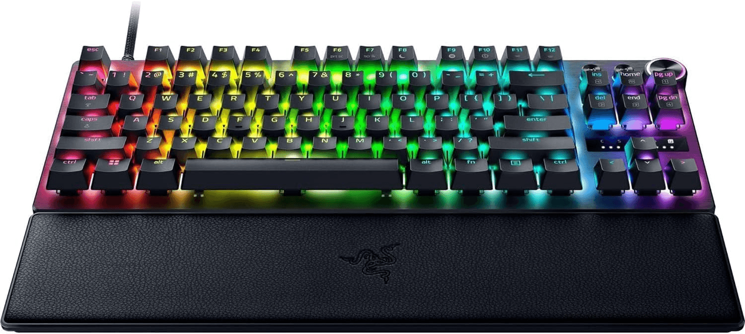 RAZER Razer Huntsman V3 Pro Tenkeyless Analog Optical Esports Gaming Keyboard, With Wrist Rest, Razer Analog Optical Switch Gen-2, 1000 Hz Polling Rate, Dual-step Actuation, Rapid Trigger Mode | RZ03-05520100-R3M1 - thumbnail 2
