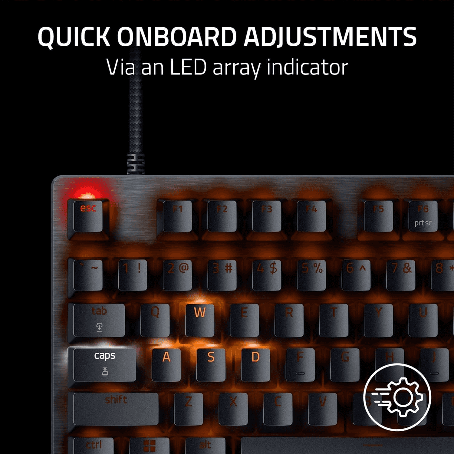 Razer Huntsman V3 Pro Tenkeyless Analog Optical Esports Gaming Keyboard With Wrist Rest, Razer™ Analog Optical Switch Gen-2, 1000 Hz Polling Rate, Dual-step Actuation, Rapid Trigger Mode | RZ03-05520100-R3M1 thumbnail 3
