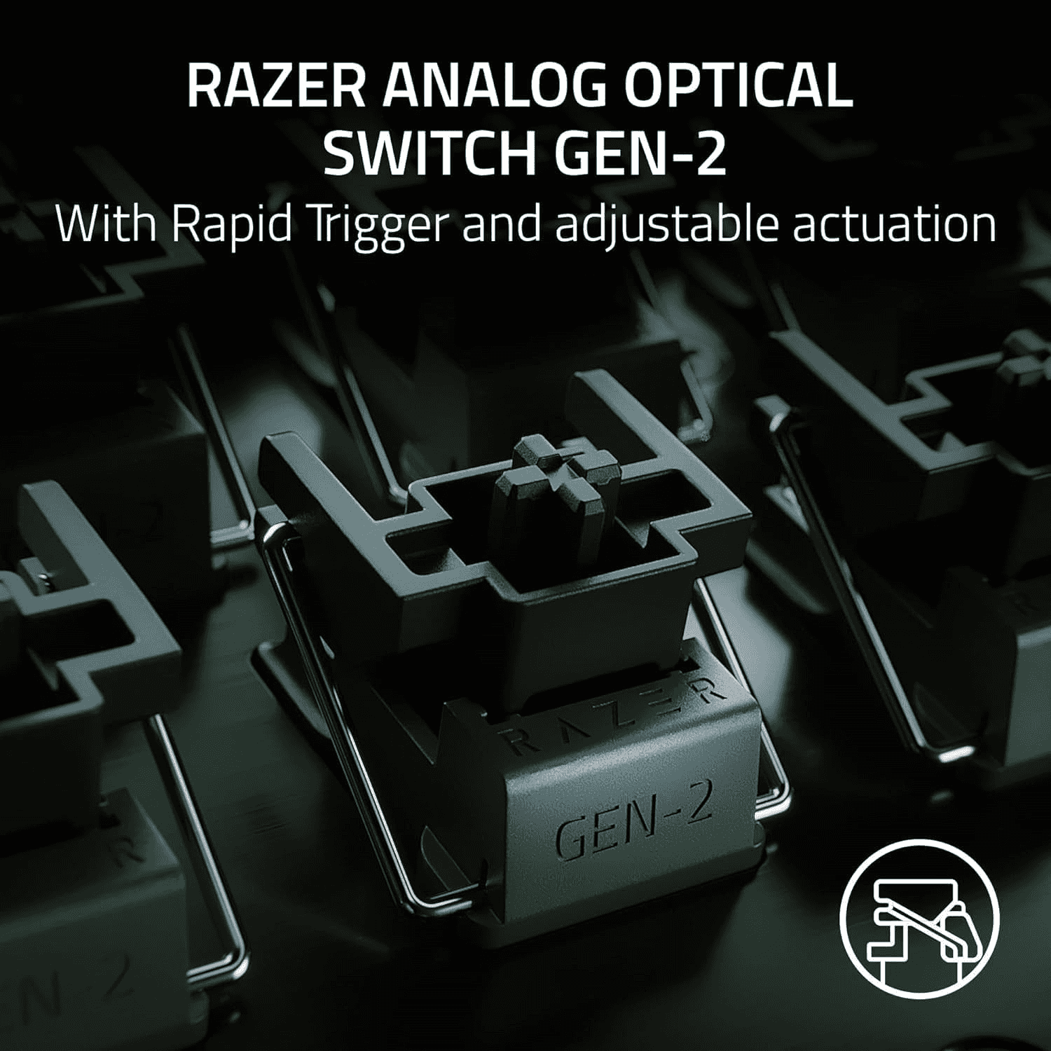 RAZER Razer Huntsman V3 Pro Tenkeyless Analog Optical Esports Gaming Keyboard, With Wrist Rest, Razer Analog Optical Switch Gen-2, 1000 Hz Polling Rate, Dual-step Actuation, Rapid Trigger Mode | RZ03-05520100-R3M1 - thumbnail 5