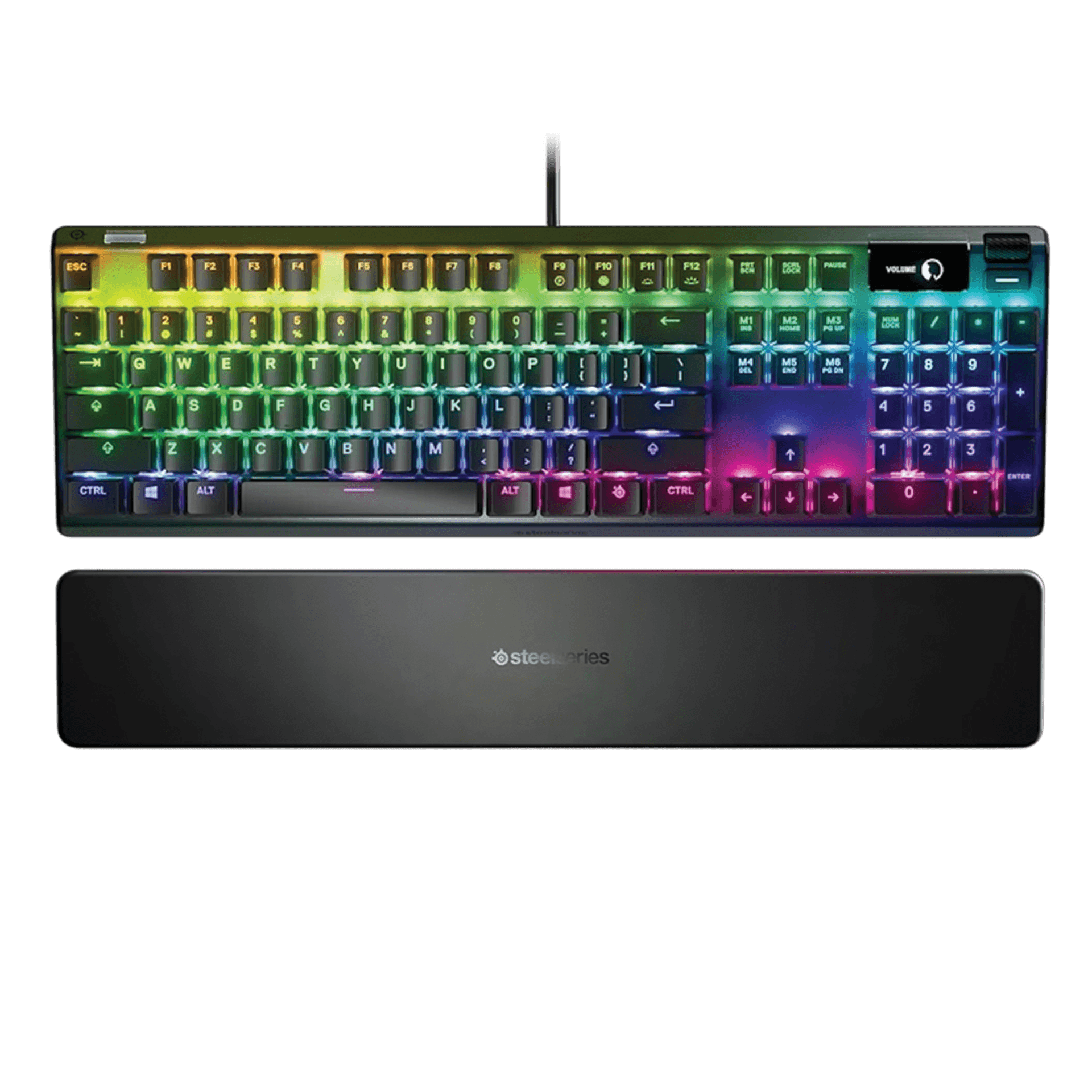 Steel Series SteelSeries Apex 7 Mechanical Gaming Keyboard, Red Switches, OLED Smart Display, Aircraft-Grade Aluminum Frame, & Magnetic Wrist Rest, US Layout | 64646 - thumbnail 1