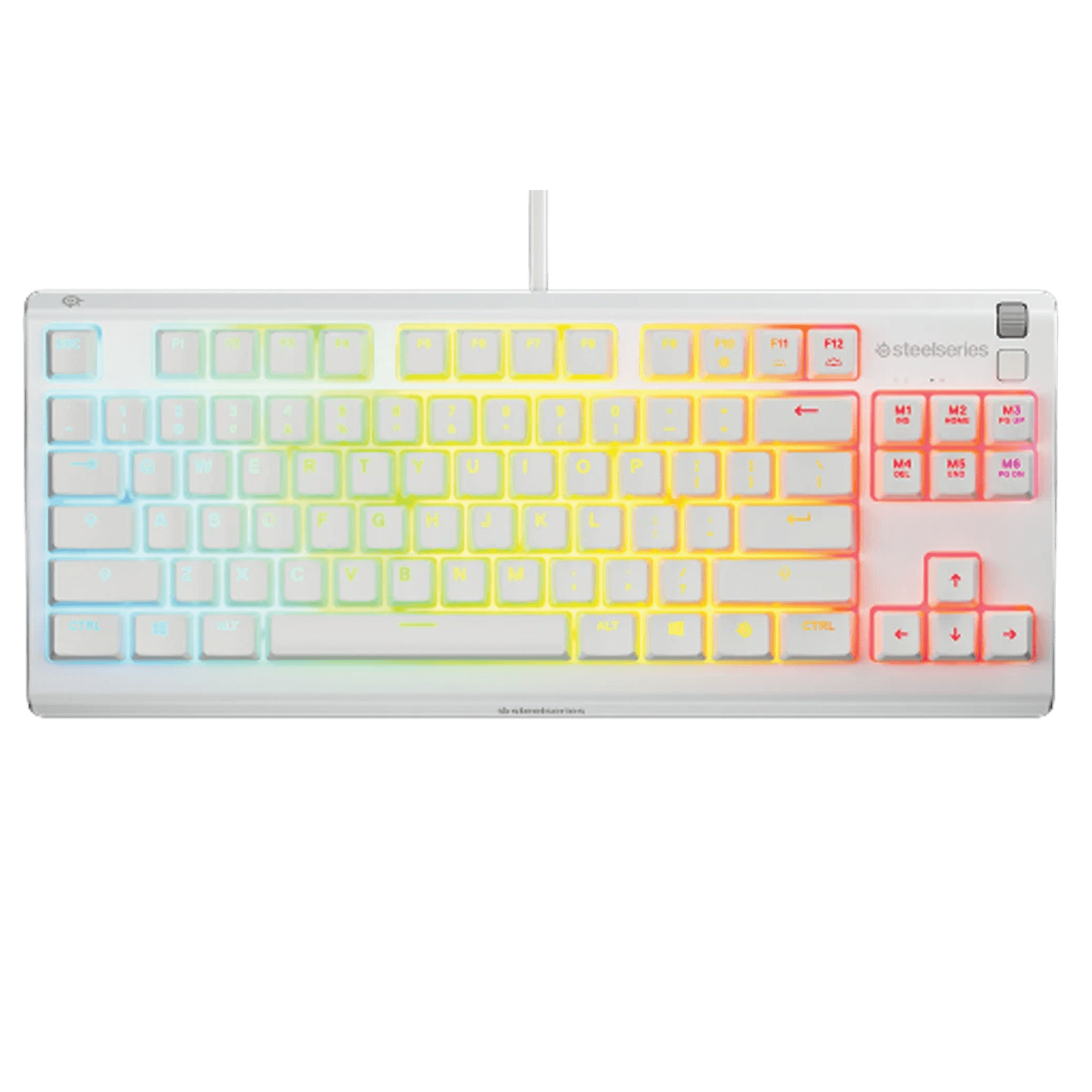 Steel Series SteelSeries Apex 3 TKL White Gaming Wired Keyboard, Water Resistant, Whisper-Quiet Switches, 8-Zone RGB, & Compact Tenkeyless Design, US Layout | 64819 - thumbnail 1