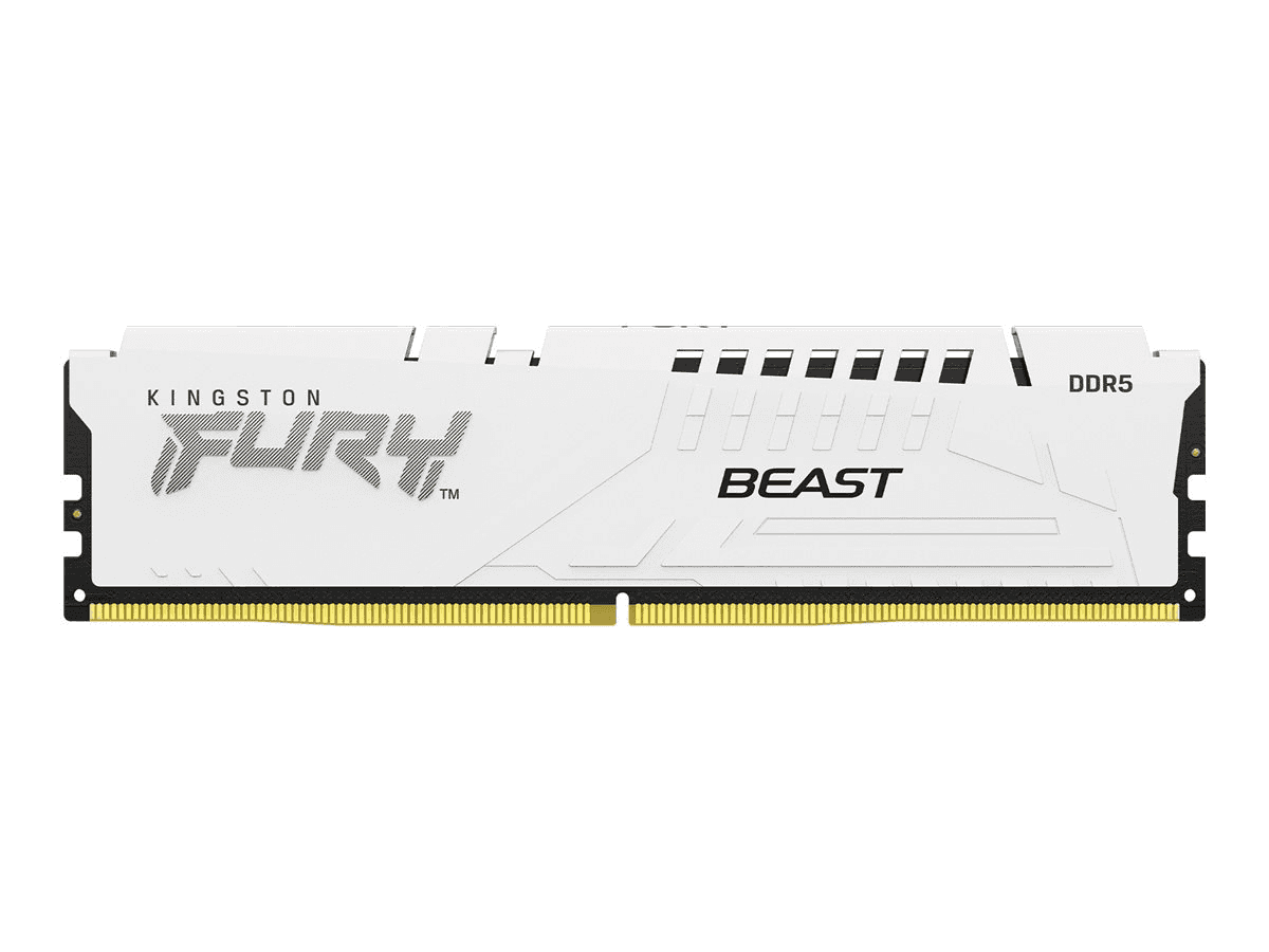 Kingston Kingston FURY Beast White 16GB DDR5-6000 White Memory (RAM), CL36, Intel XMP 3.0 & AMD EXPO | KF560C36BWE2-16 - thumbnail 1