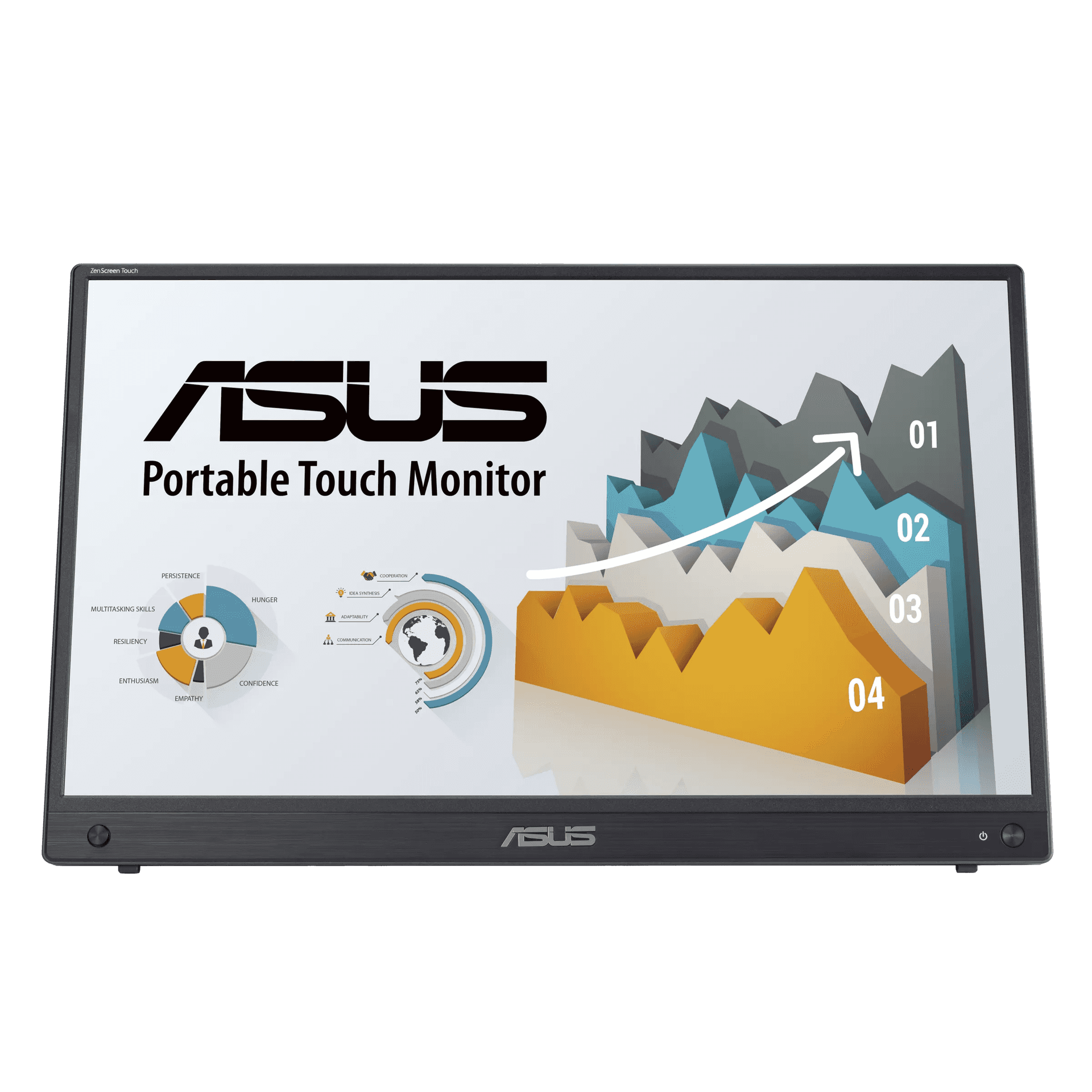 Asus ASUS ZenScreen Touch MB16AMTR 15.6” Portable Monitor, FHD IPS, 10-Point Touch, 7800mAh Battery, Built-in Kickstand | 90LM04S0-B02170 - thumbnail 3