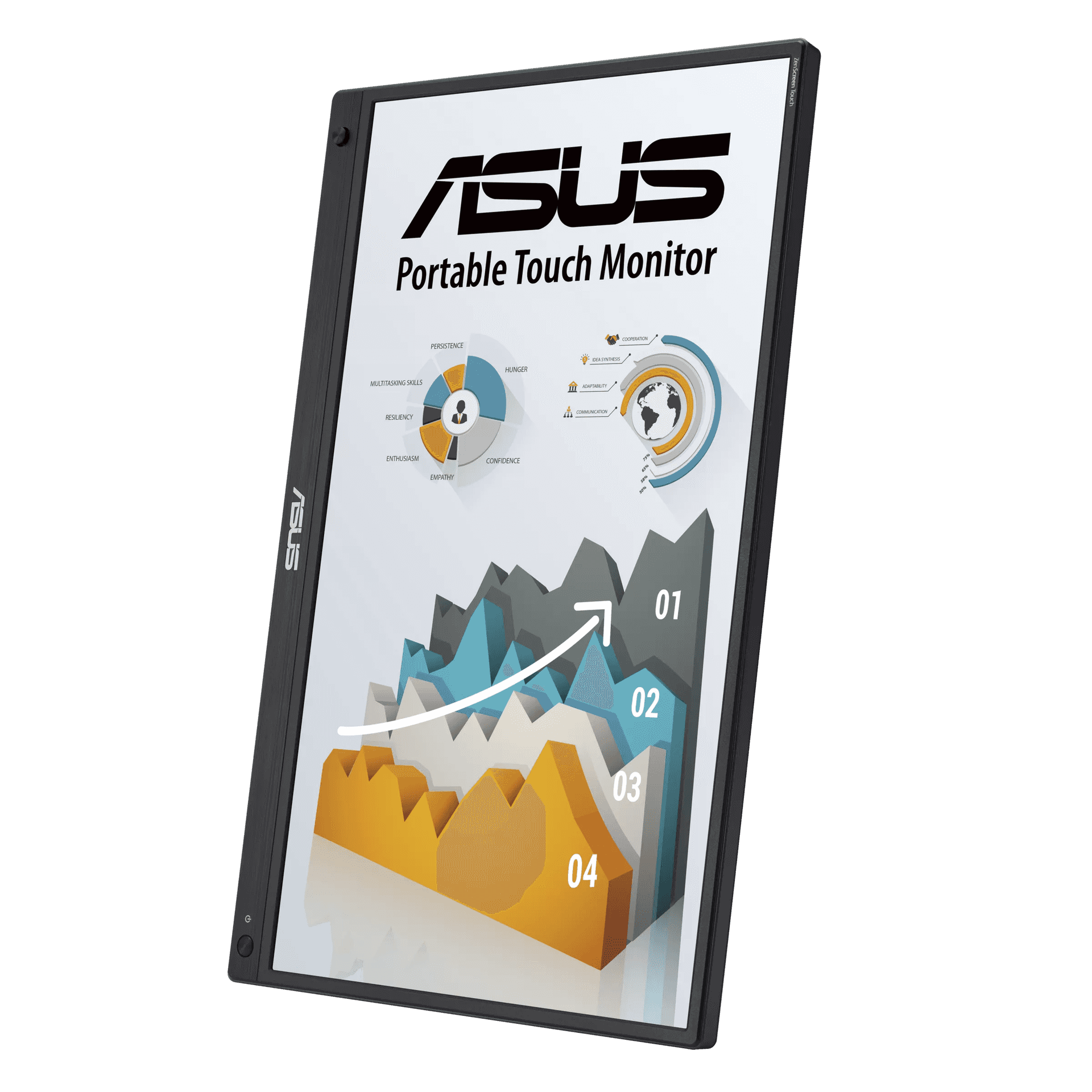 Asus ASUS ZenScreen Touch MB16AMTR 15.6” Portable Monitor, FHD IPS, 10-Point Touch, 7800mAh Battery, Built-in Kickstand | 90LM04S0-B02170 - thumbnail 2