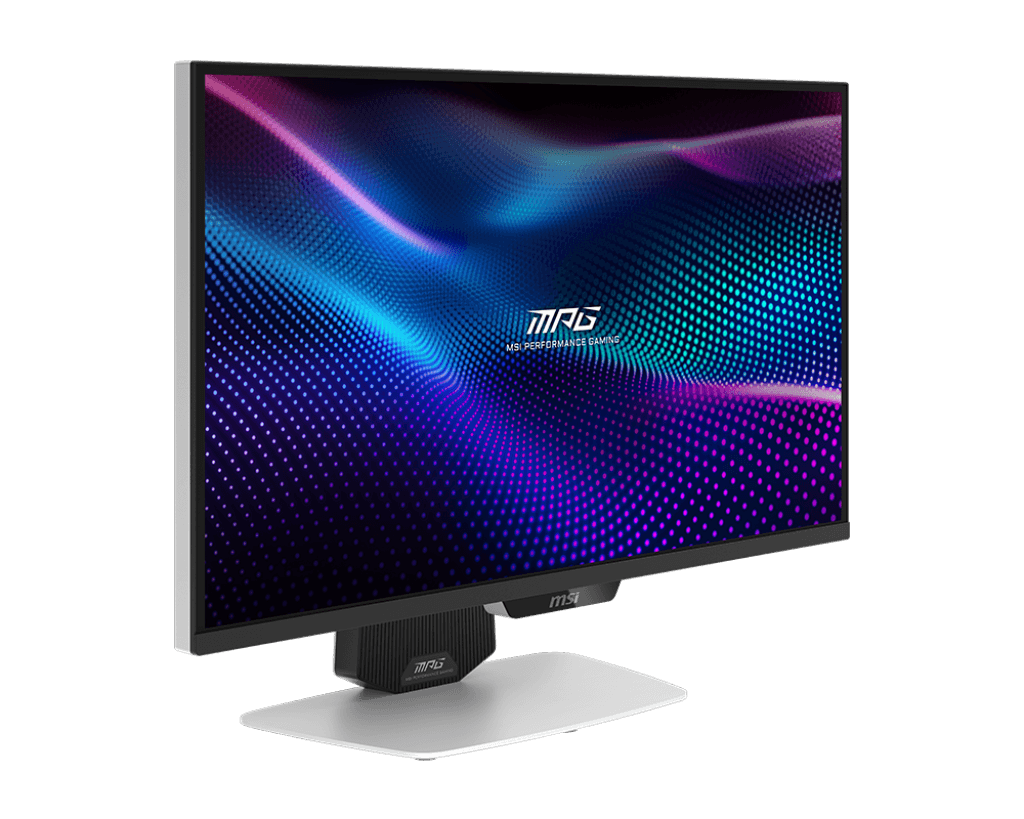 MSI MPG 274URDFW E16M 27 Inch 4K UHD White Gaming Monitor, Rapid IPS Panel 3840 x 2160, 0.5 ms, 4K @ 160Hz and FHD @ 320Hz, DisplayHDR 1000, Mini-LED, Dual-Mode, HDMI 2.1, DP 1.4a, USB C (PD 98W), Adjustable Height/Tilt | 9S6-3CF09H-020 thumbnail 3