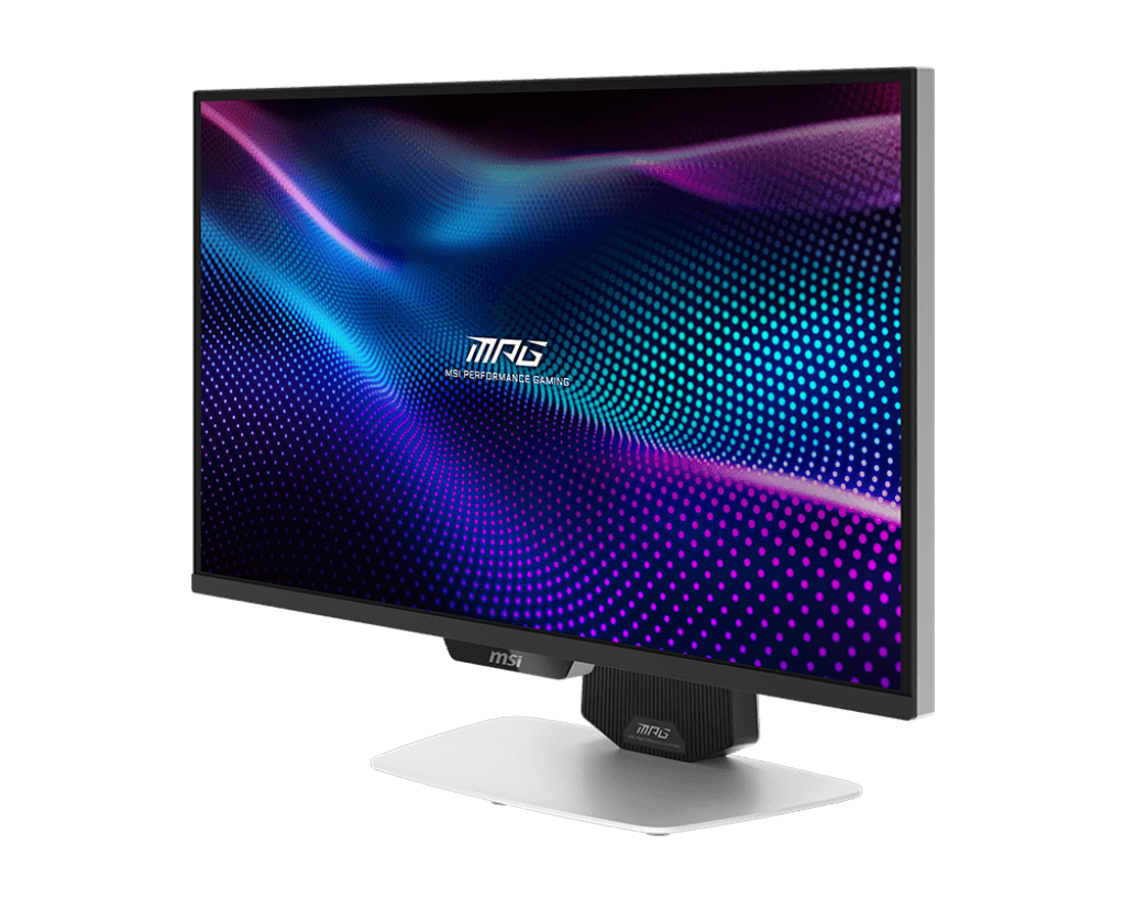 MSI MPG 274URDFW E16M 27 Inch 4K UHD White Gaming Monitor, Rapid IPS Panel 3840 x 2160, 0.5 ms, 4K @ 160Hz and FHD @ 320Hz, DisplayHDR 1000, Mini-LED, Dual-Mode, HDMI 2.1, DP 1.4a, USB C (PD 98W), Adjustable Height/Tilt | 9S6-3CF09H-020 thumbnail 4