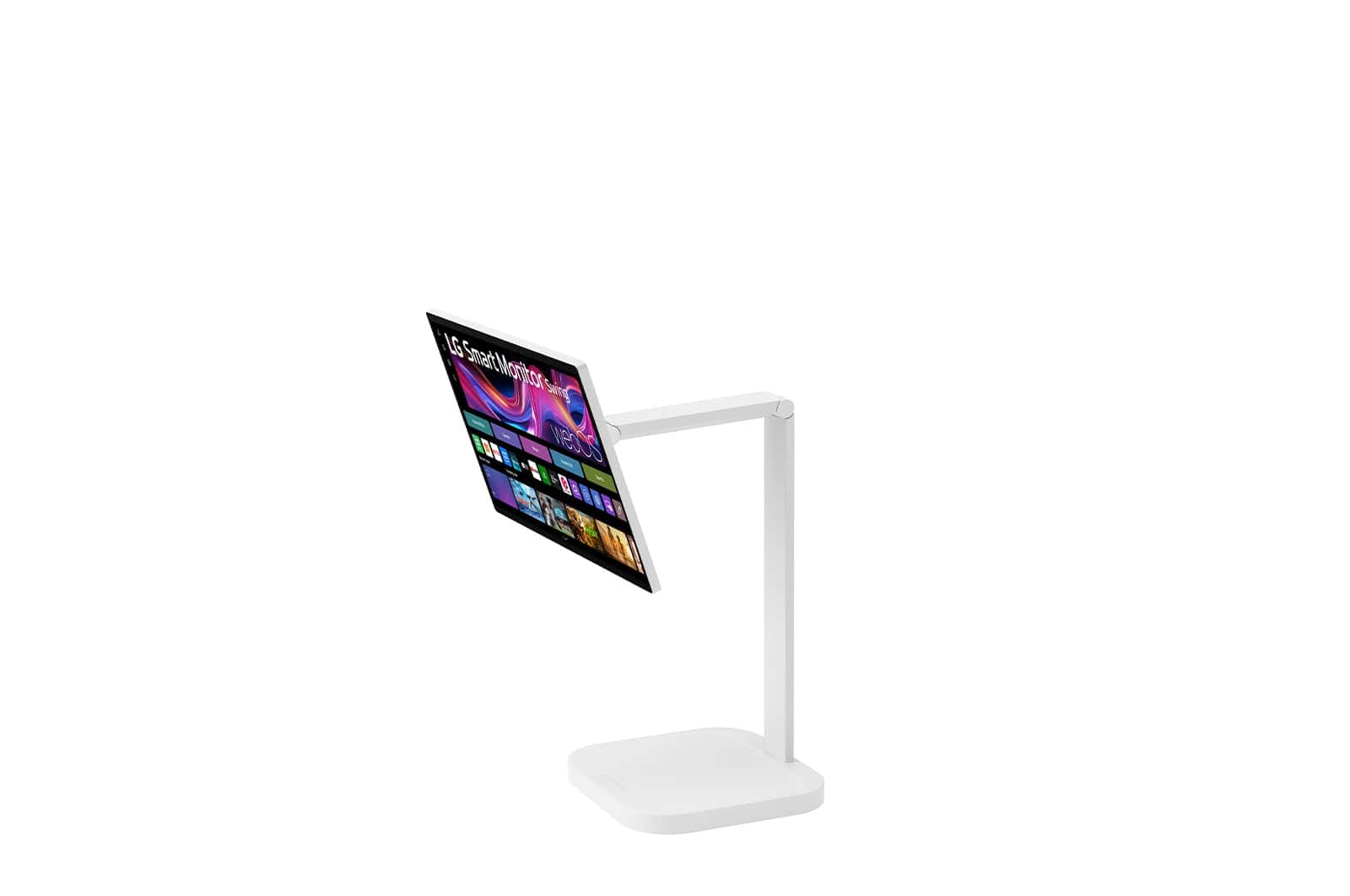 LG 32U889SA-W 31.5” 4K UHD (3840x2160) IPS Touch display Monitor Swing with touchscreen, Bluetooth, Wi-Fi, Tilt, Height, Swivel, and Portrait Mode adjustable stand with wheels thumbnail 9
