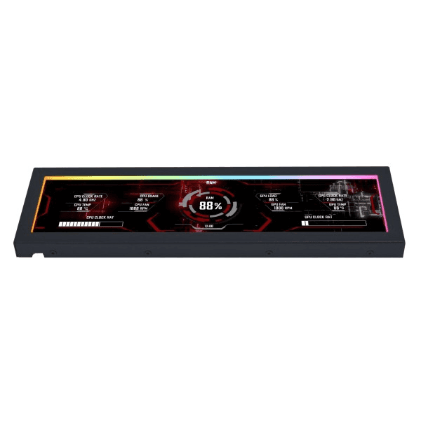 Lian Li 8.8″ Universal Screen (US88v1), 8.8 Inch IPS LCD, 1920×480, 60Hz, 500 nits, USB Plug & Play, no GPU output required,  Landscape/portrait orientation, multi-screen expansion | SM088X thumbnail 3