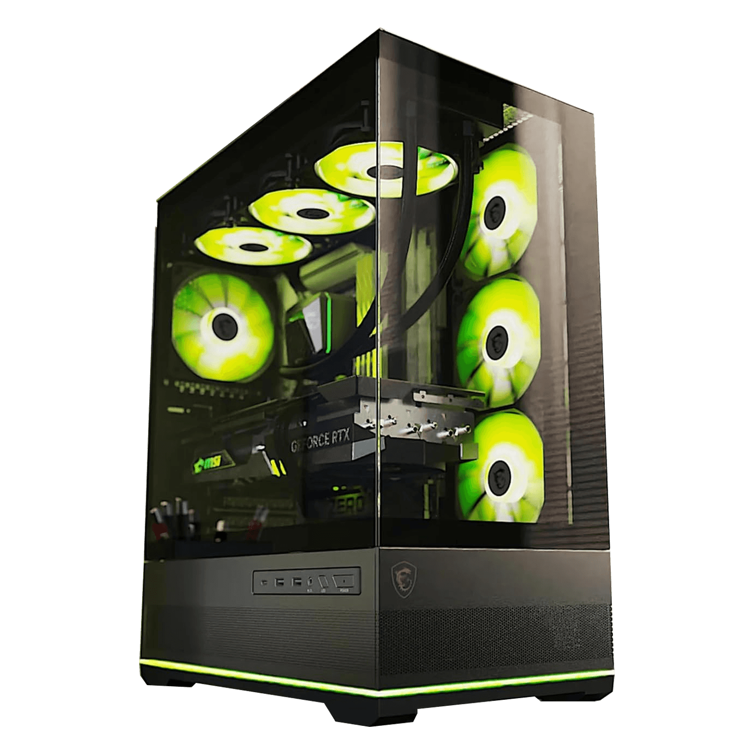 MSI Gaming PC Powered By MSI, AMD Ryzen 7 9800X3D, 2X Plus OC Edition GeForce RTX 5060 Ti 16GB GDDR7, 32GB (2x16GB) DDR5 6000 MTs, 1TB NVMe, 750W - thumbnail 1
