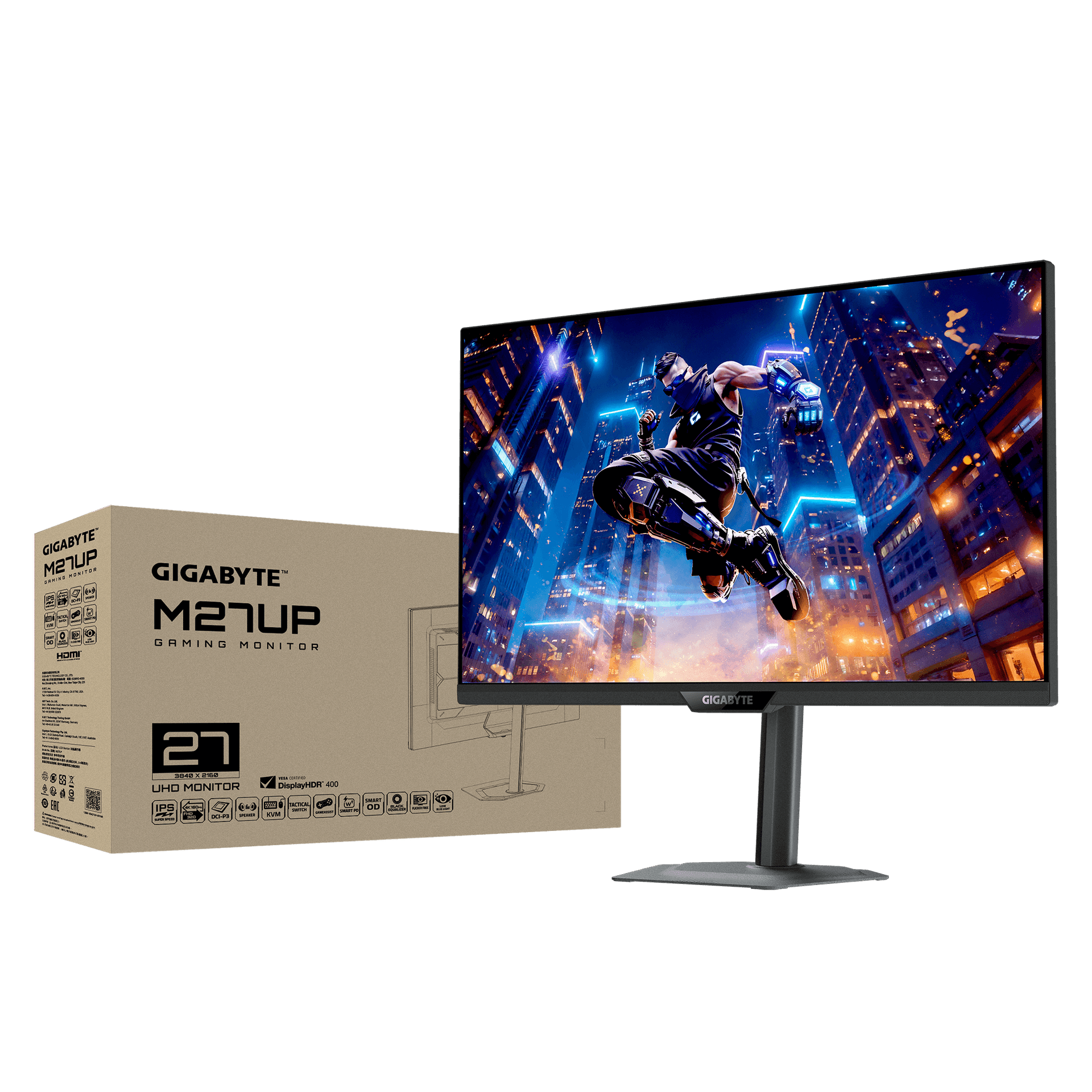 Gigabyte GIGABYTE M27UP Gaming Monitor, 27" SS IPS Display, 4K UHD Resolution, 160Hz Refresh Rate, 1ms (GtG) Response Time, AMD FreeSync Premium & NVIDIA G-Sync, Black | M27UP-EK - thumbnail 6