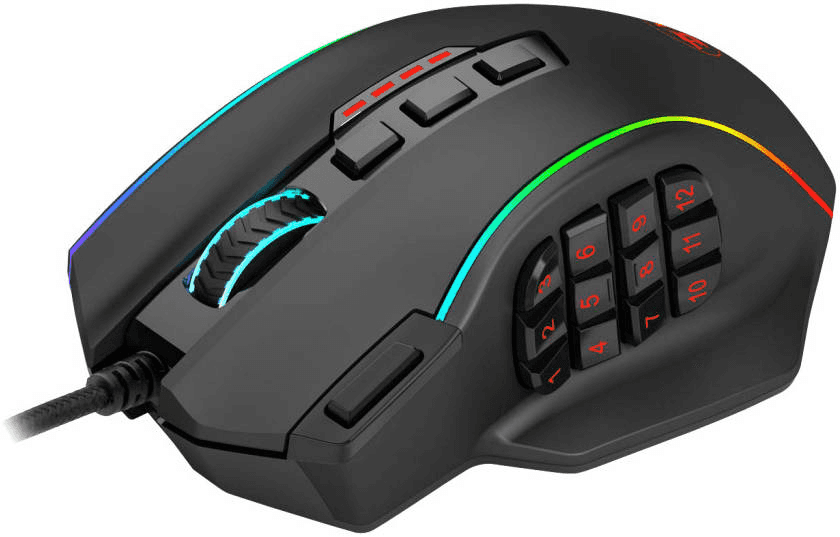 Redragon M901 Perdition MMO Gaming Mouse, 12400 DPI, 20 Programmable Buttons, RGB Backlit, Weight Tuning Set | M901-K-2 thumbnail 7